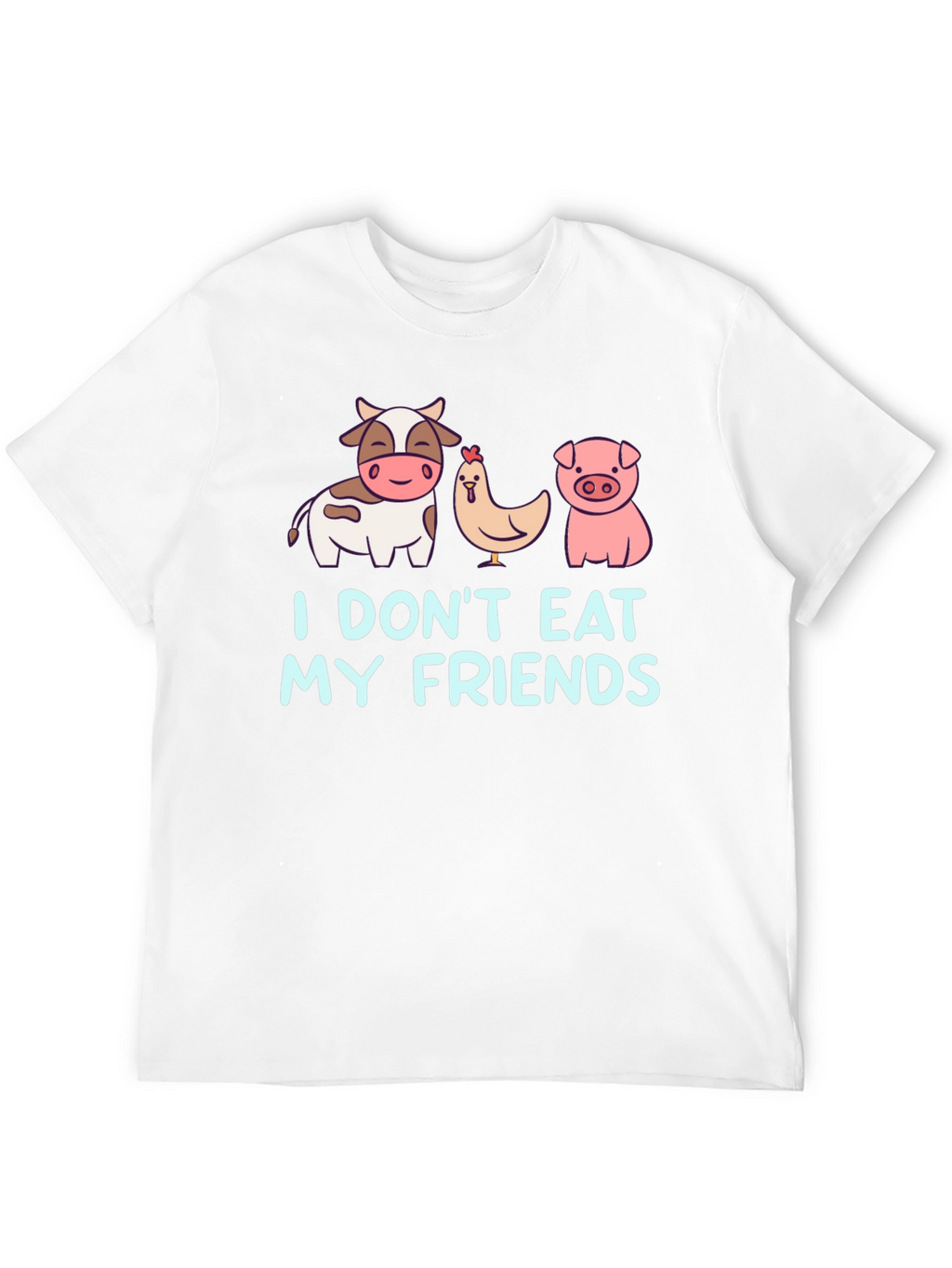 Vegan Dont Eat My Friends Black T-Shirt