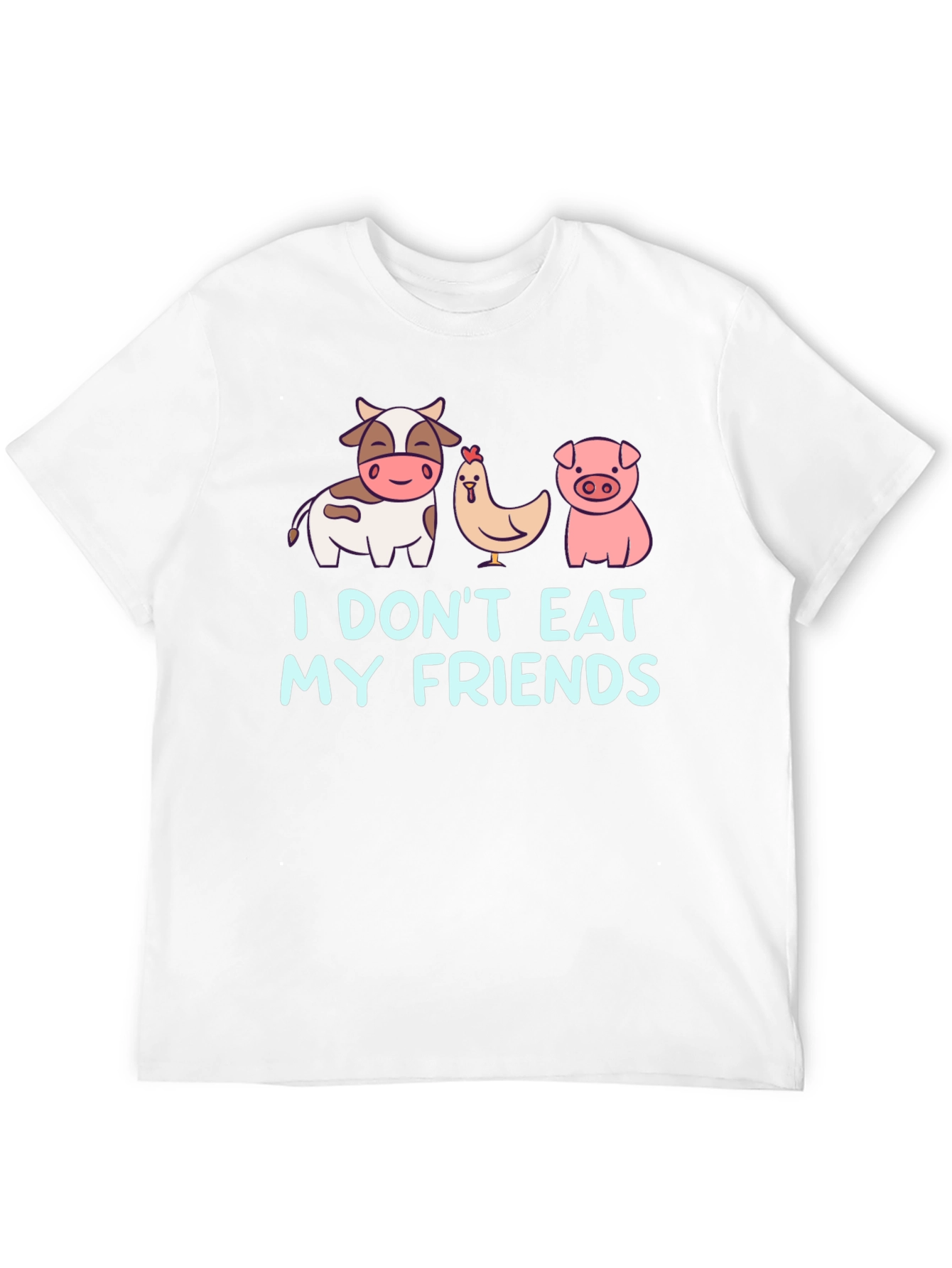 Vegan Dont Eat My Friends Black T-Shirt