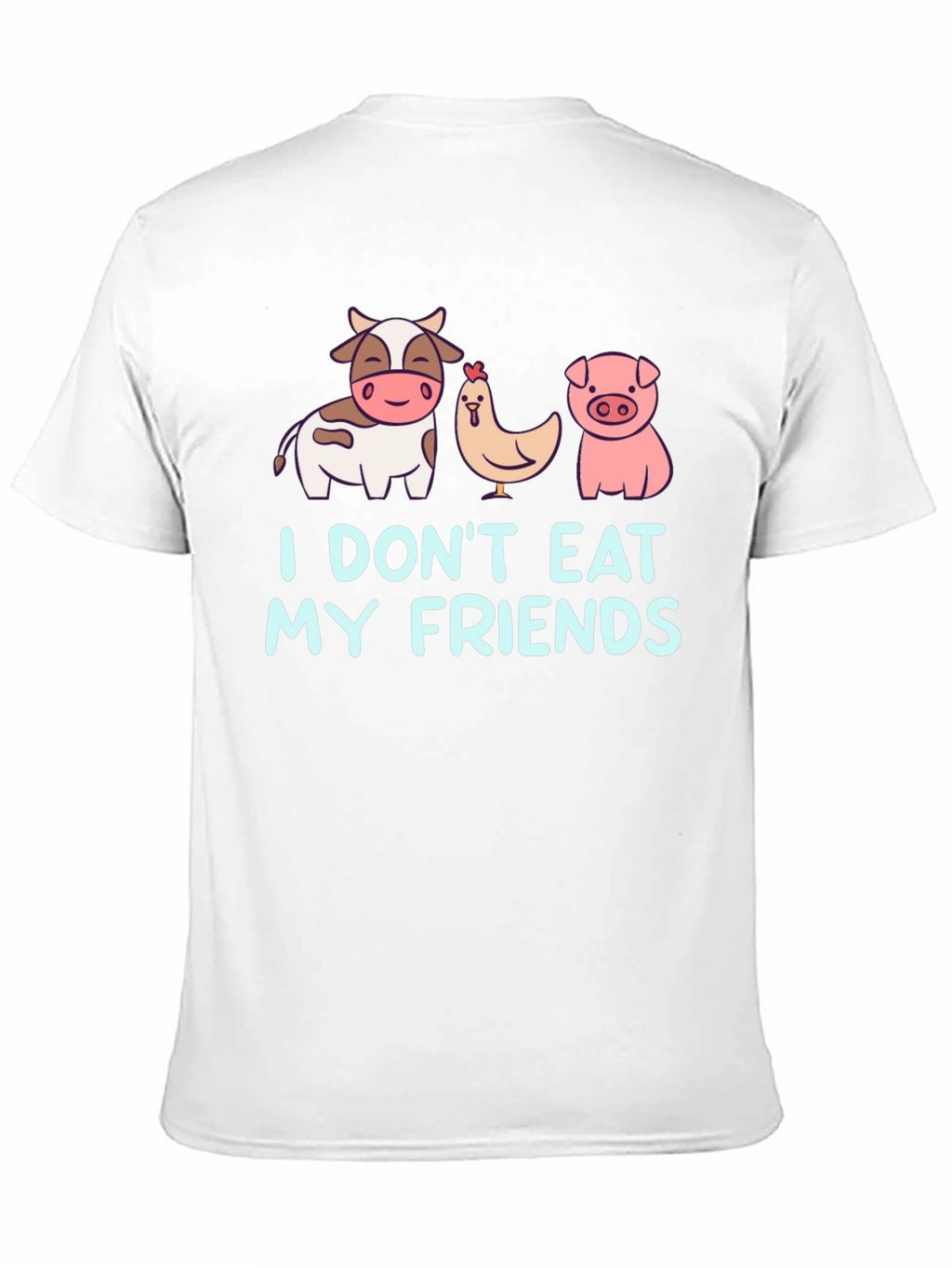 Vegan Dont Eat My Friends Black T-Shirt