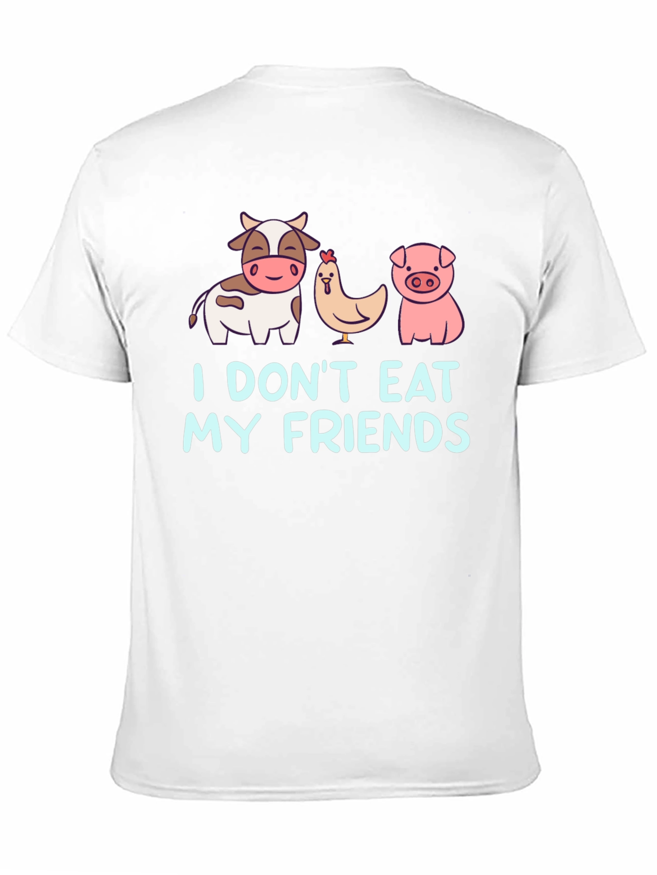Vegan Dont Eat My Friends Black T-Shirt