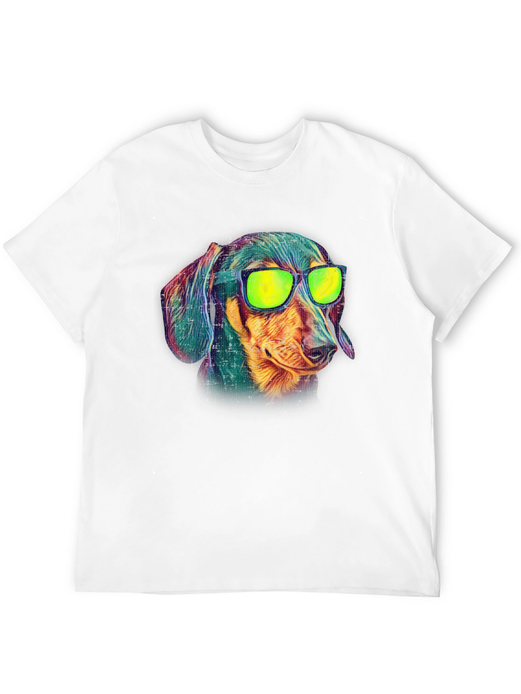 Cool Dachshund Graphic Tee - Black Cotton T-Shirt