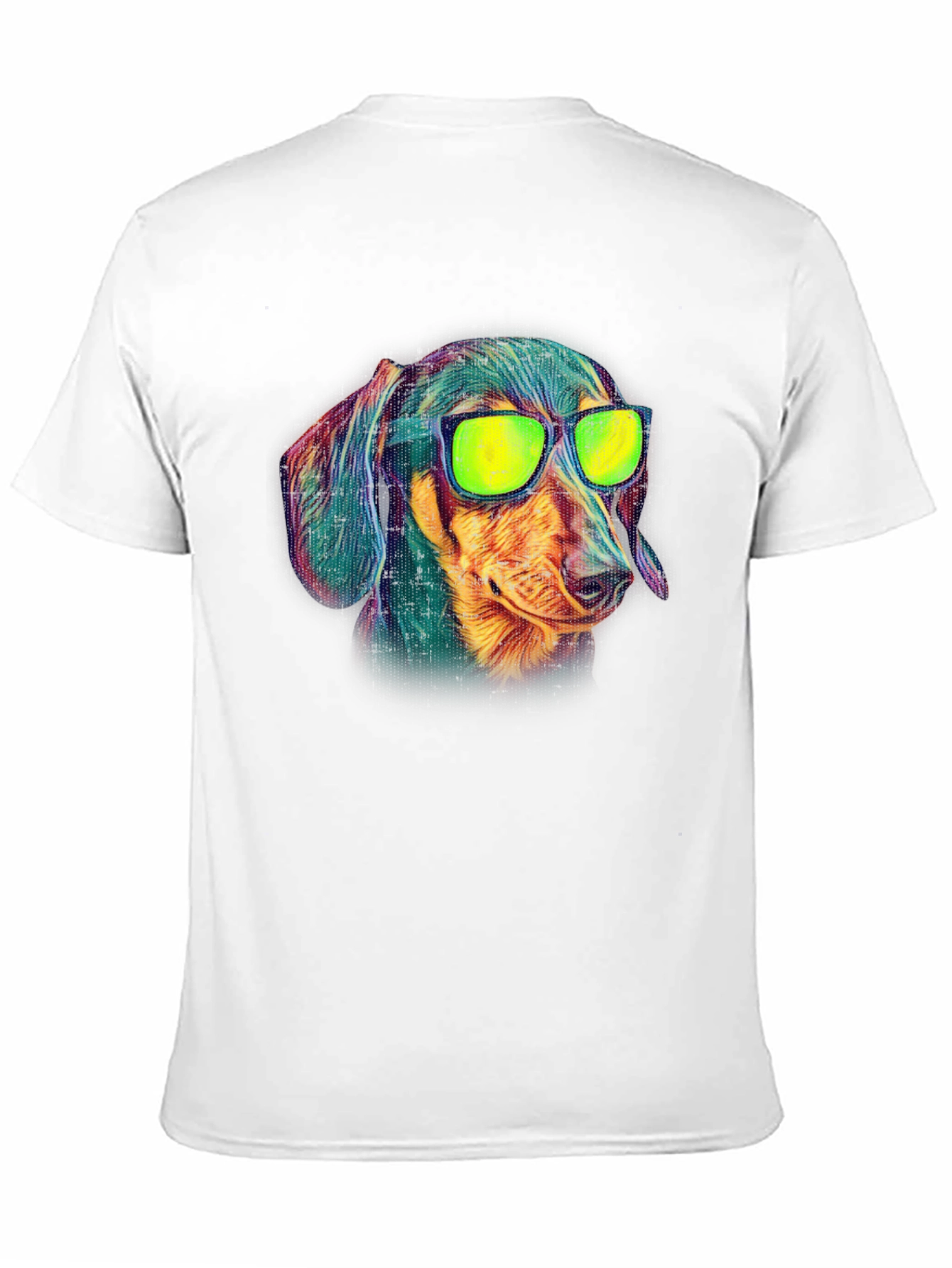 Cool Dachshund Graphic Tee - Black Cotton T-Shirt