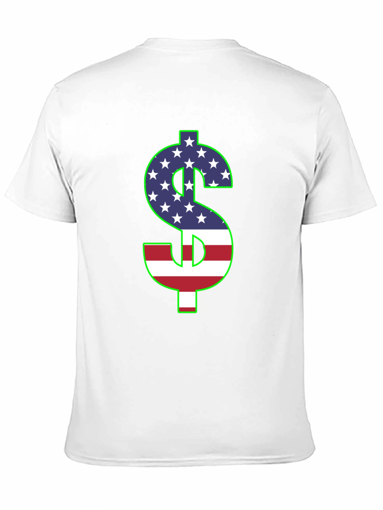 American Flag Dollar Sign Graphic T-Shirt