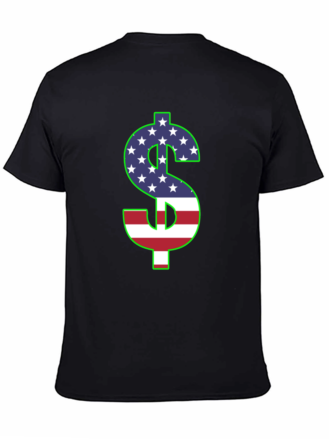 American Flag Dollar Sign Graphic T-Shirt