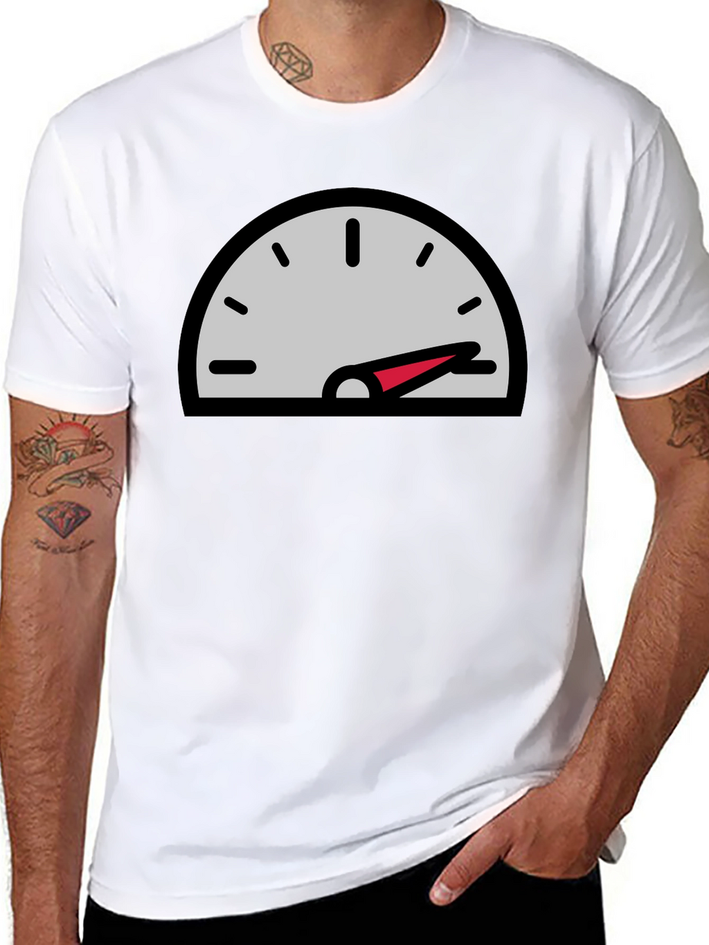 Speedometer Graphic Black T-Shirt