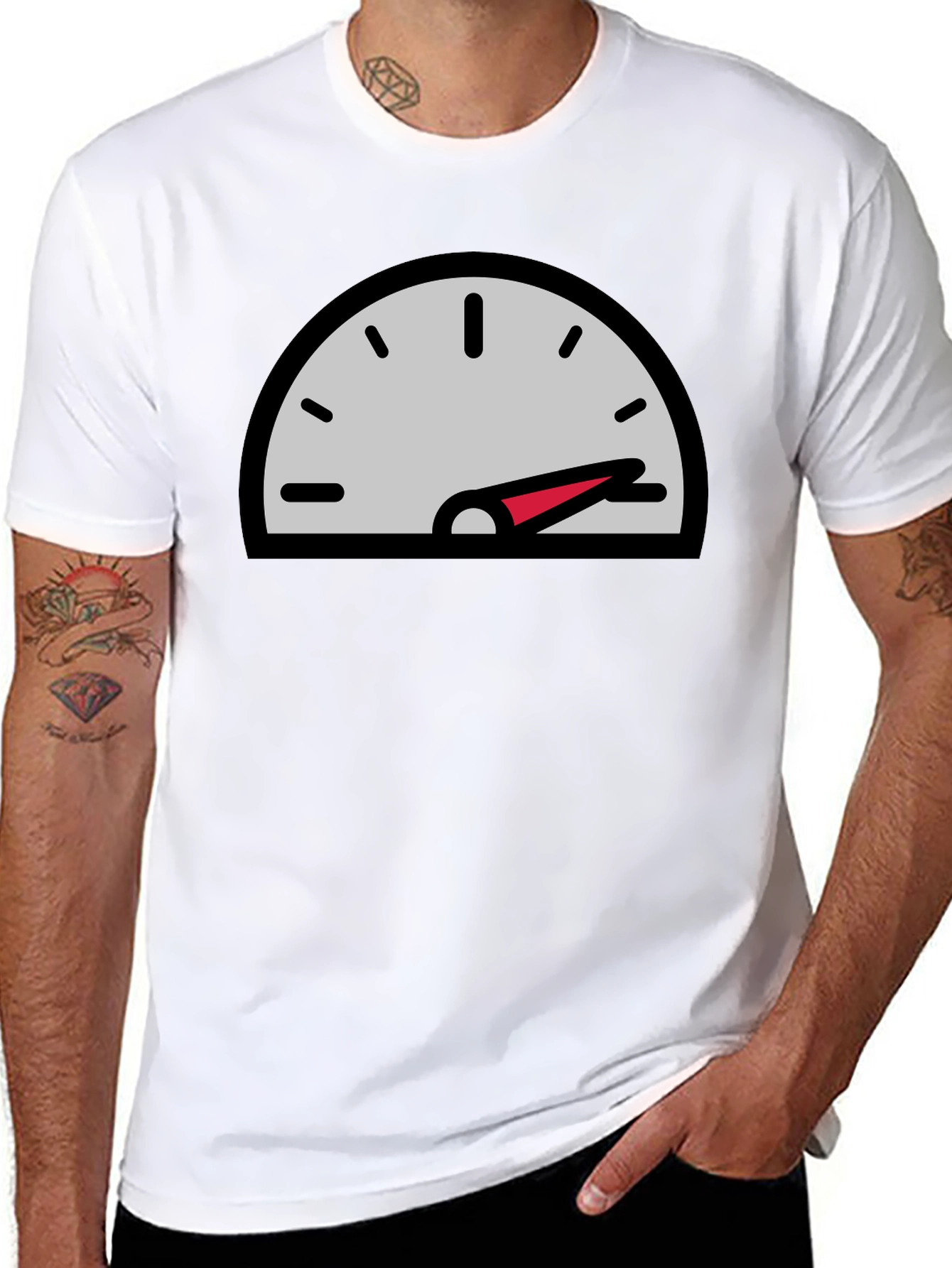 Speedometer Graphic Black T-Shirt
