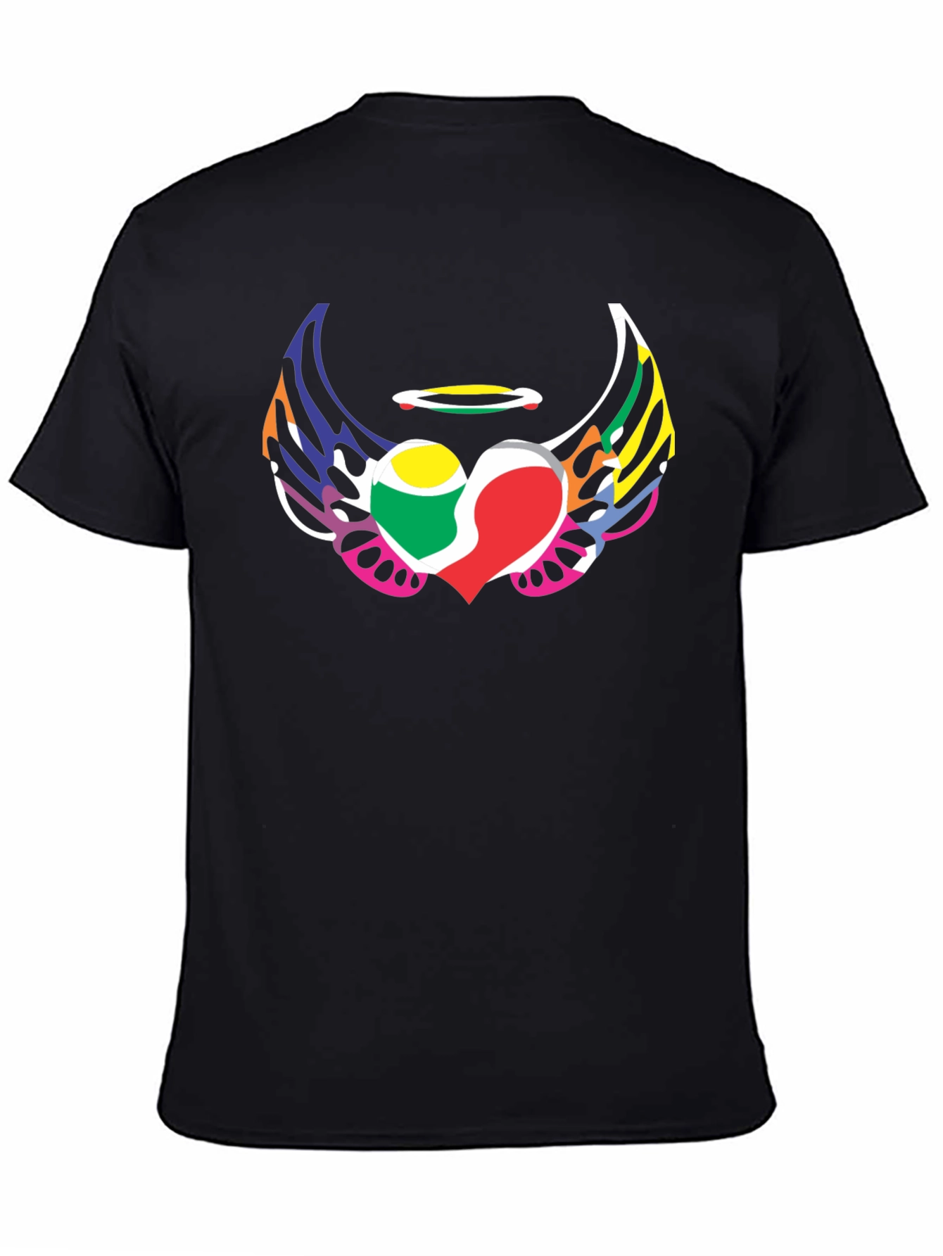 Heart Wings Graphic T-Shirt - Bold Colorful Design