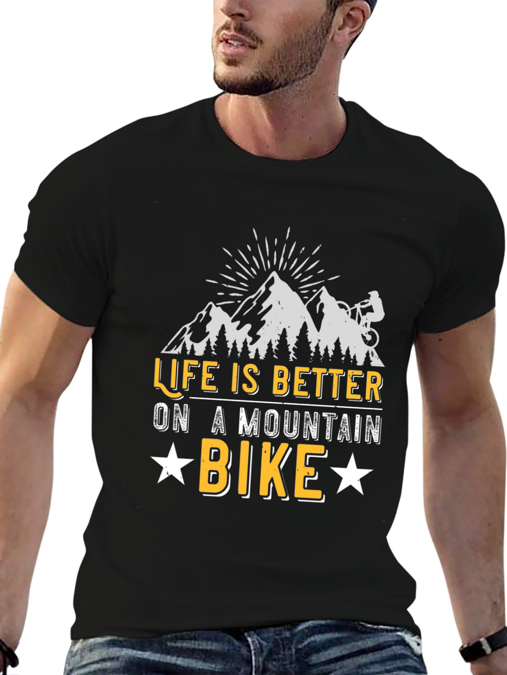 Life Is Better On A Mountain Bike Graphic T-Shirt