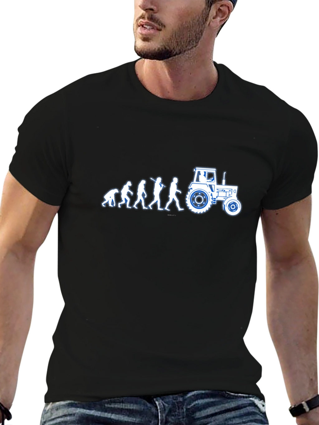 Evolution to Tractor T-Shirt - Black