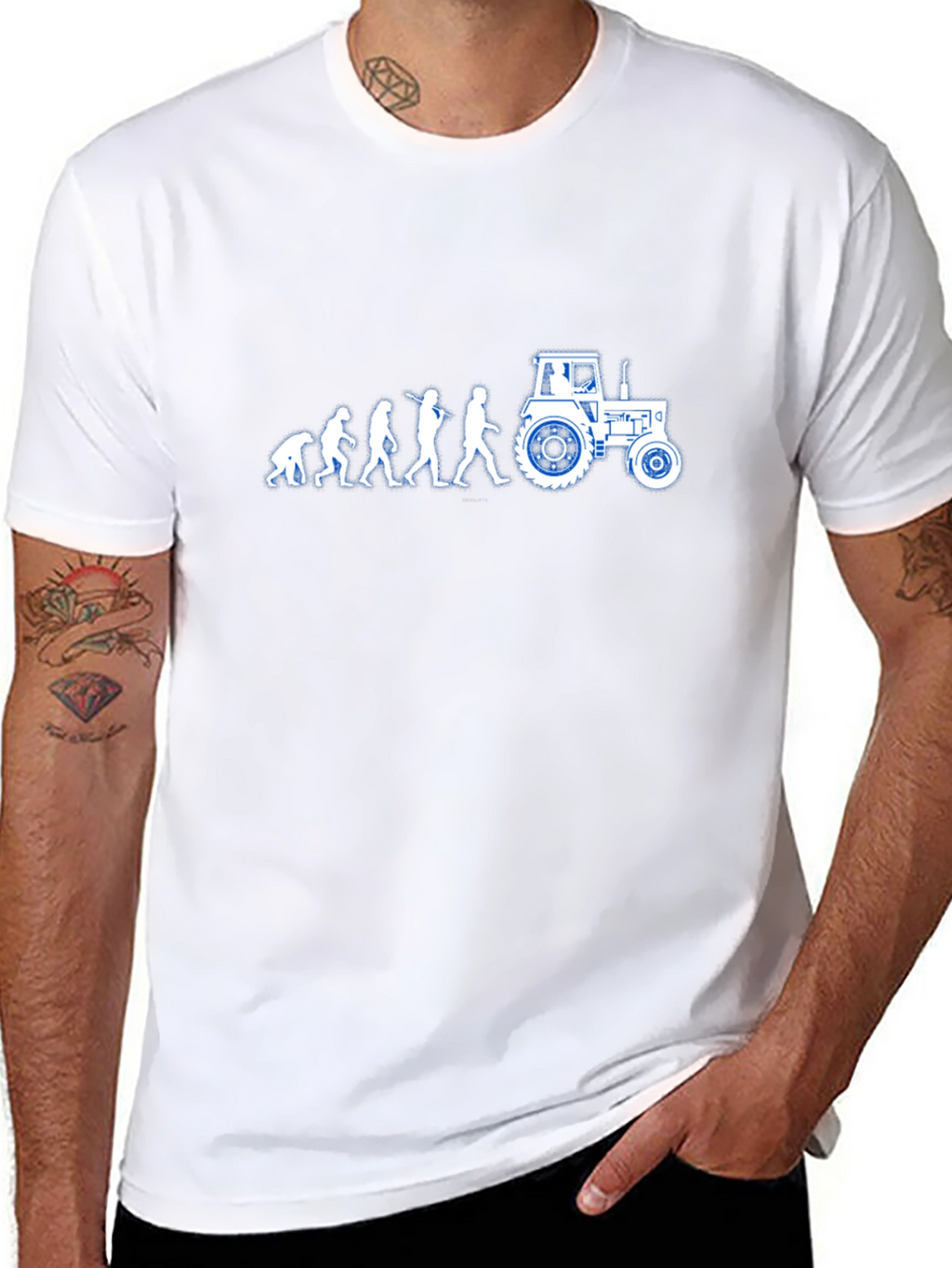 Evolution to Tractor T-Shirt - Black