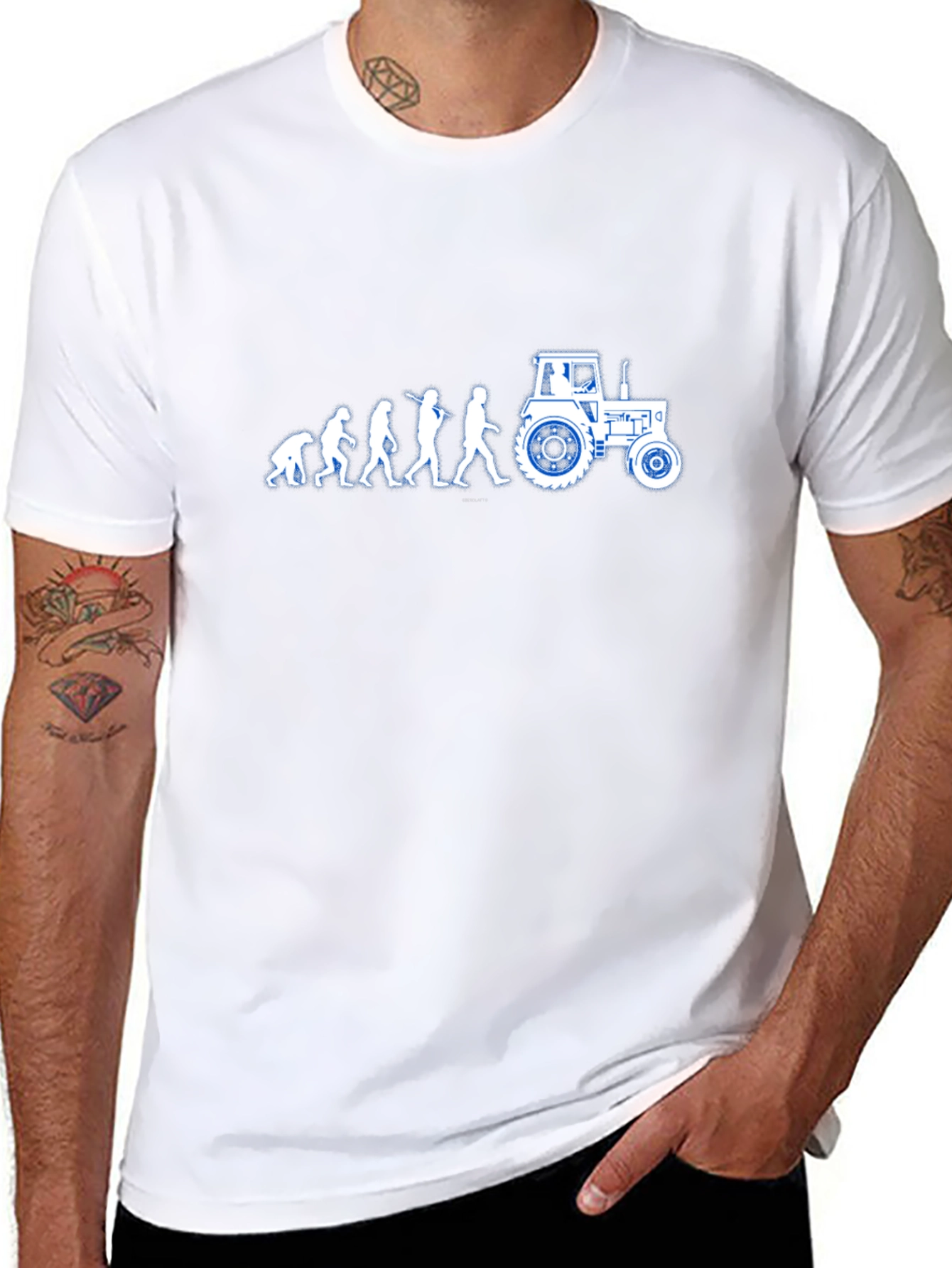 Evolution to Tractor T-Shirt - Black