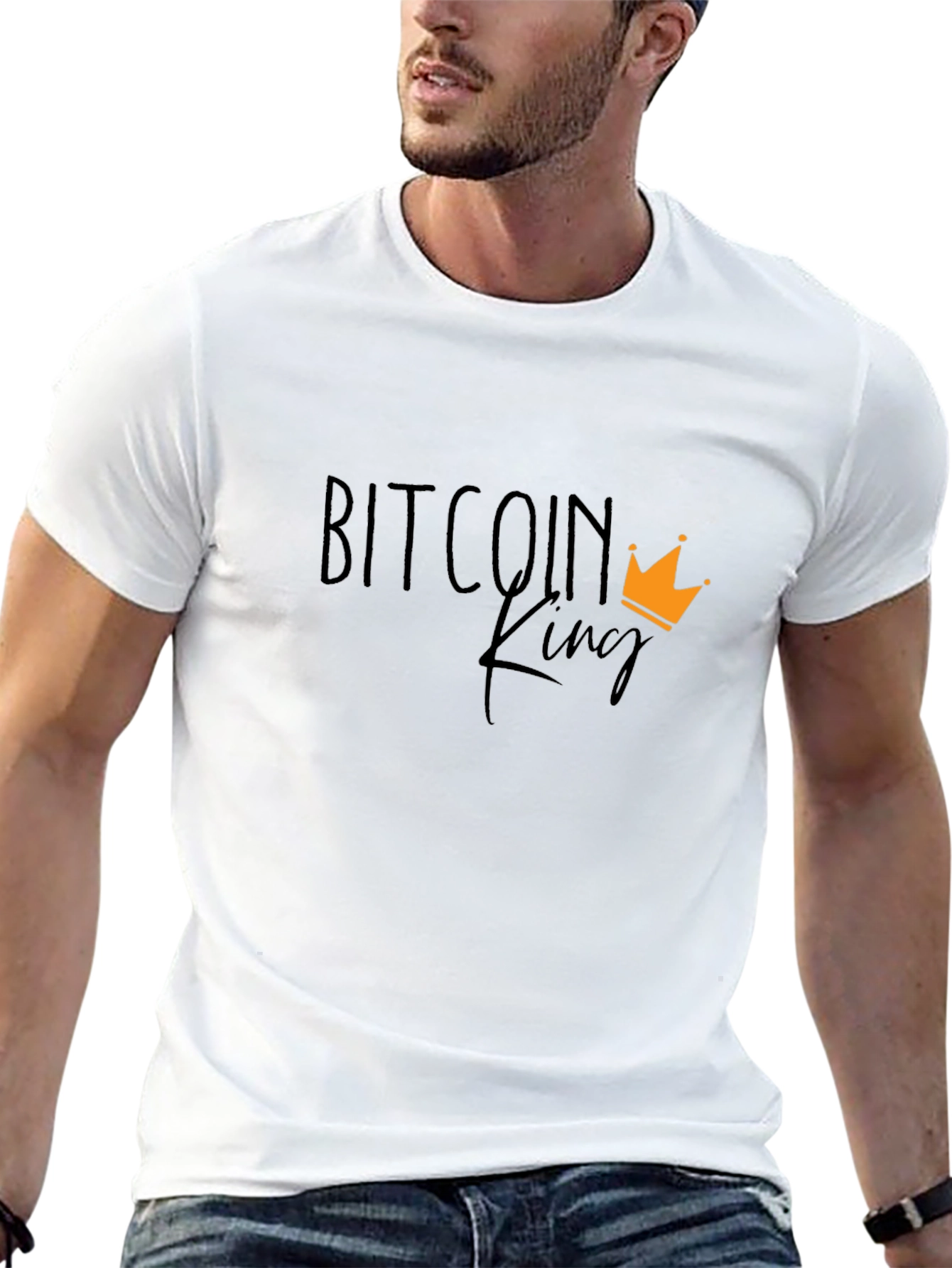 Bitcoin King Black T-Shirt - Crypto Fan Apparel