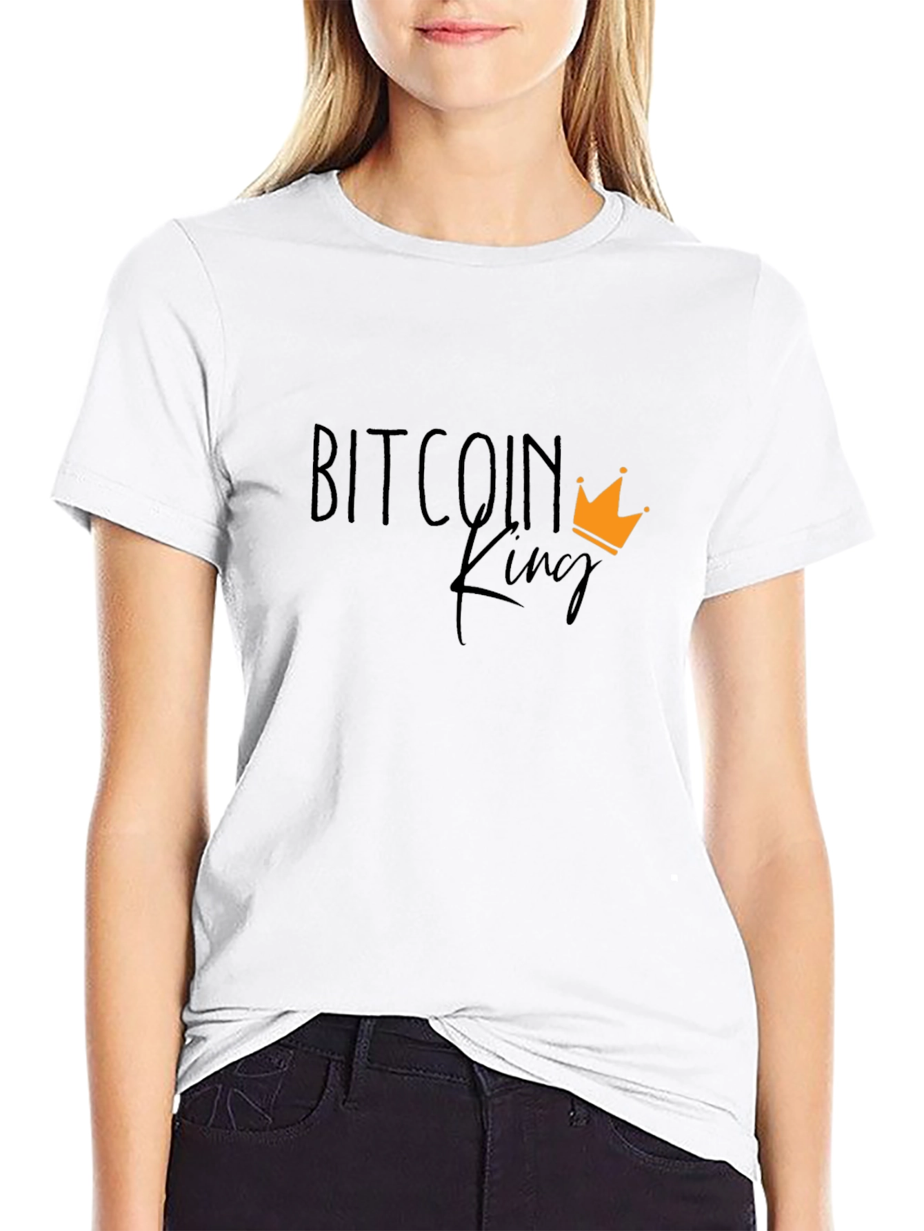 Bitcoin King Black T-Shirt - Crypto Fan Apparel