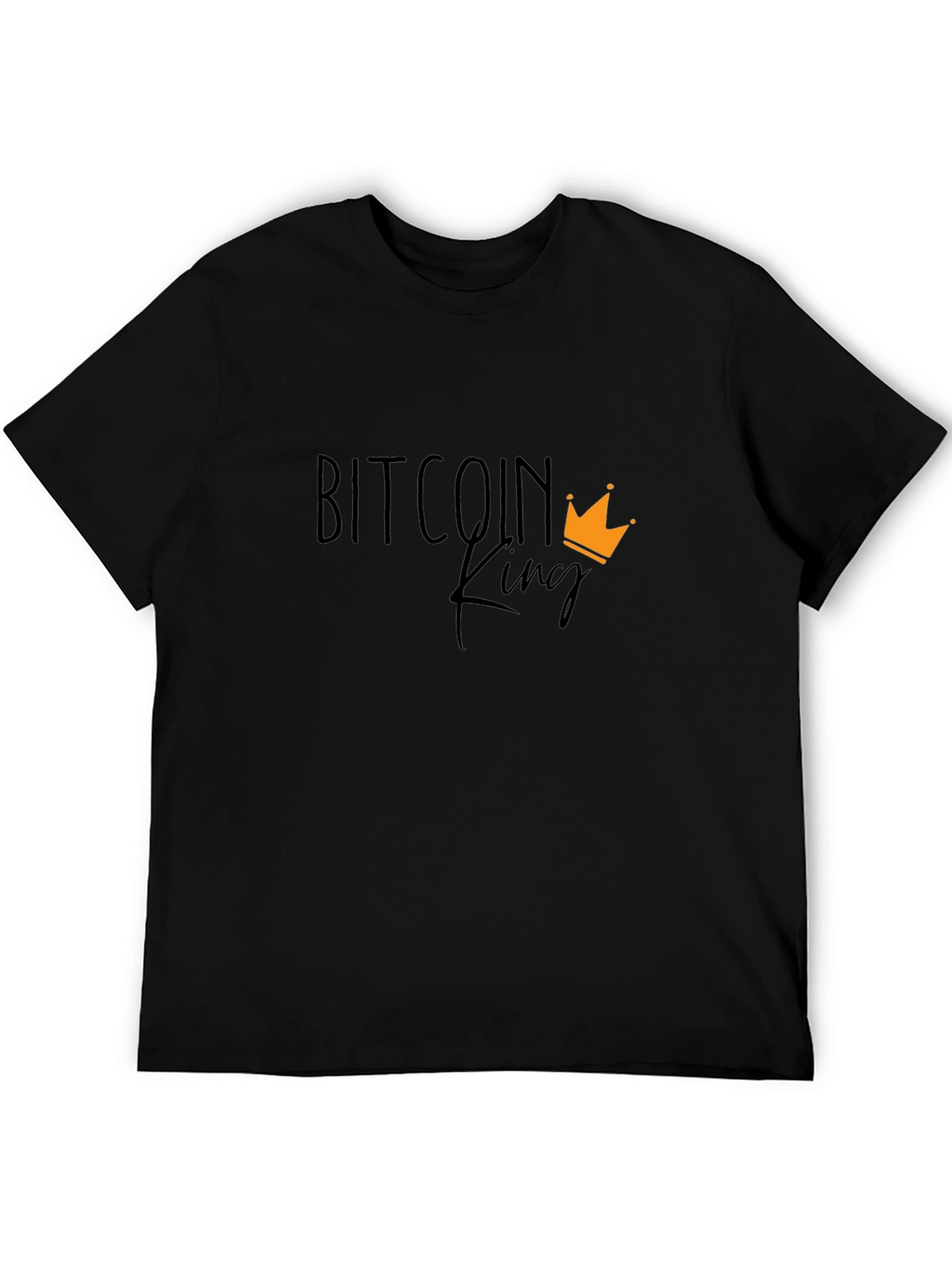Bitcoin King Black T-Shirt - Crypto Fan Apparel