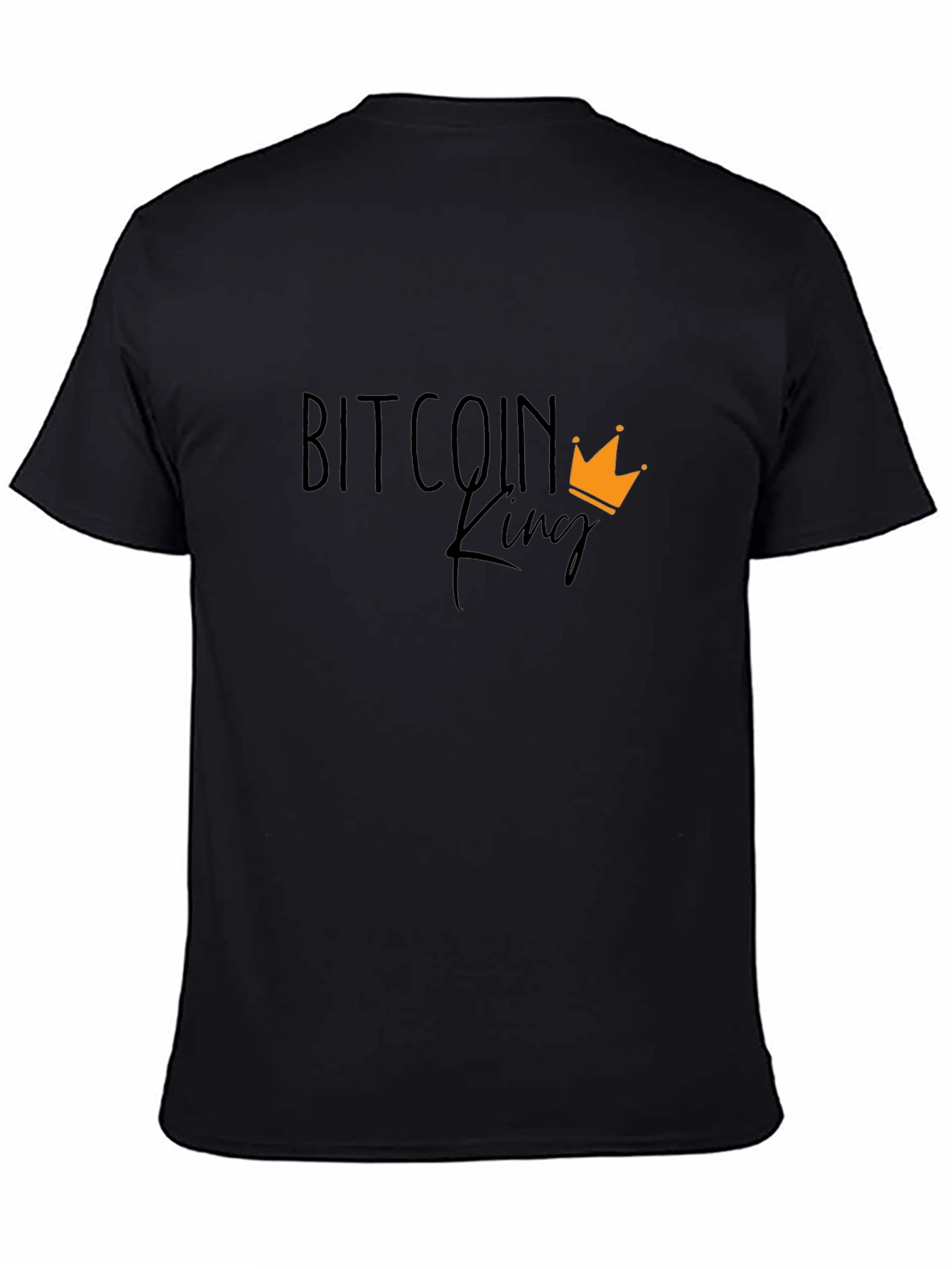 Bitcoin King Black T-Shirt - Crypto Fan Apparel