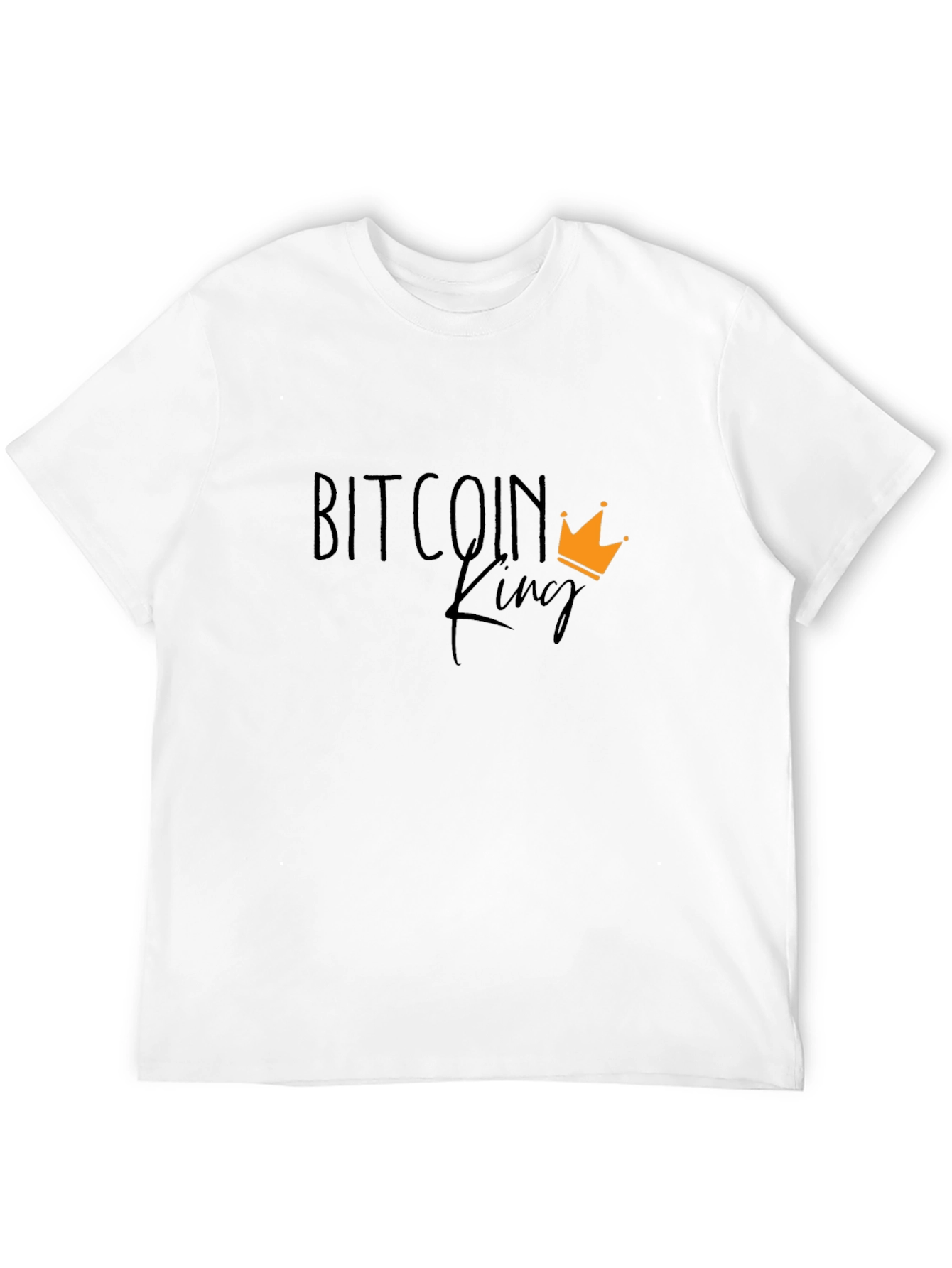 Bitcoin King Black T-Shirt - Crypto Fan Apparel