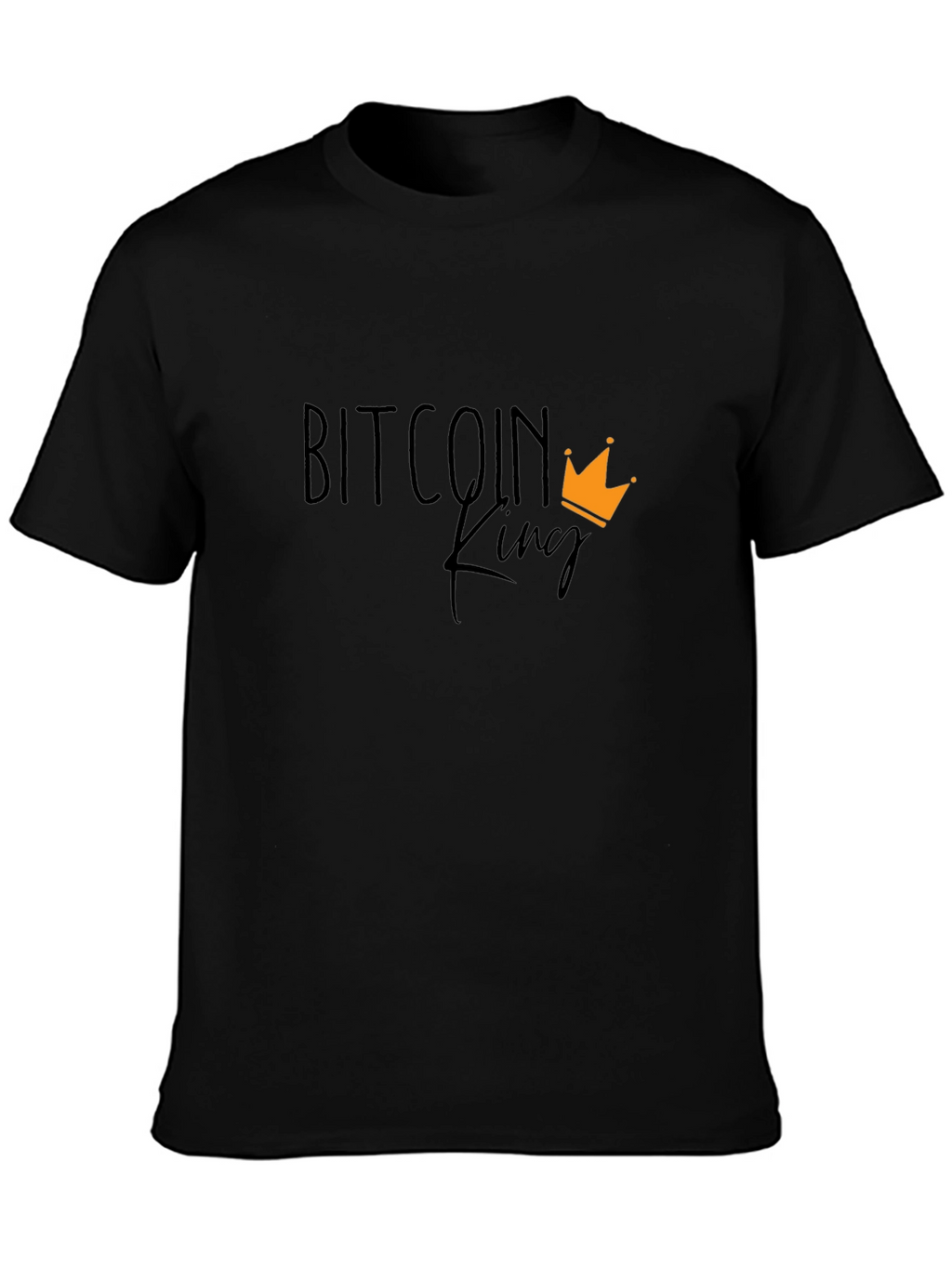 Bitcoin King Black T-Shirt - Crypto Fan Apparel