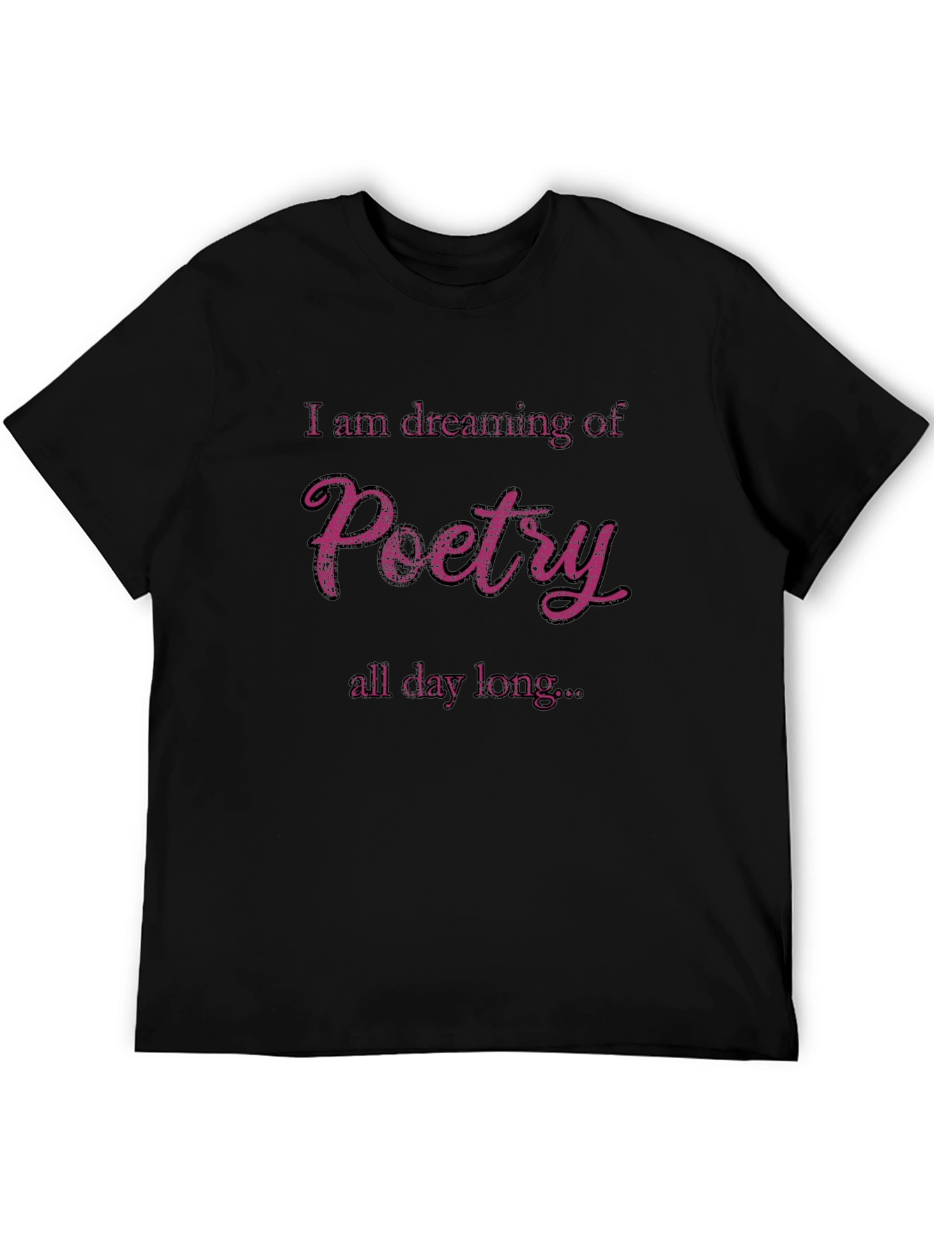 Poetry Dreamer Tee - Black Cotton T-Shirt