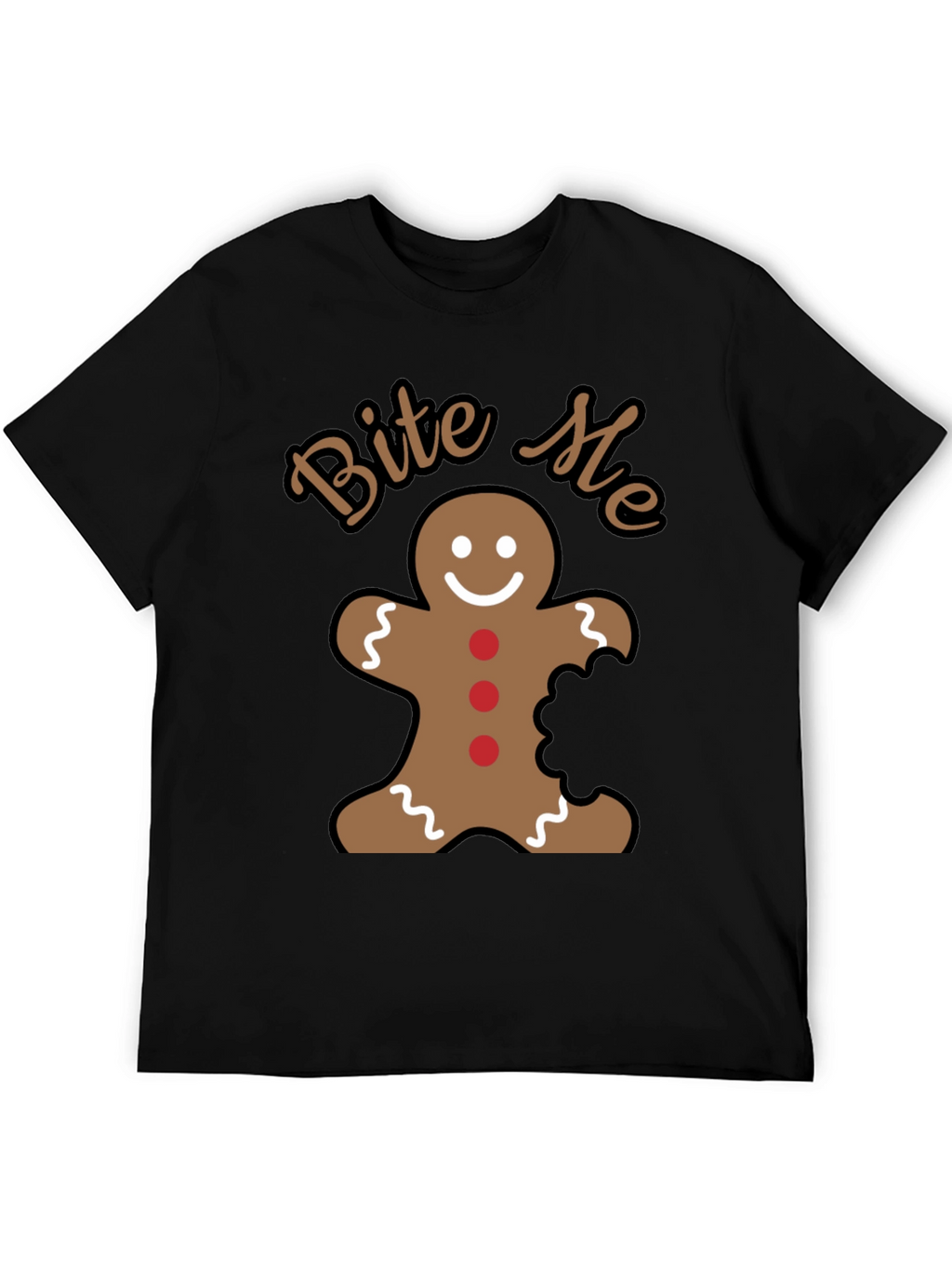 Bite Me Gingerbread Man Funny Christmas Holiday T-Shirt