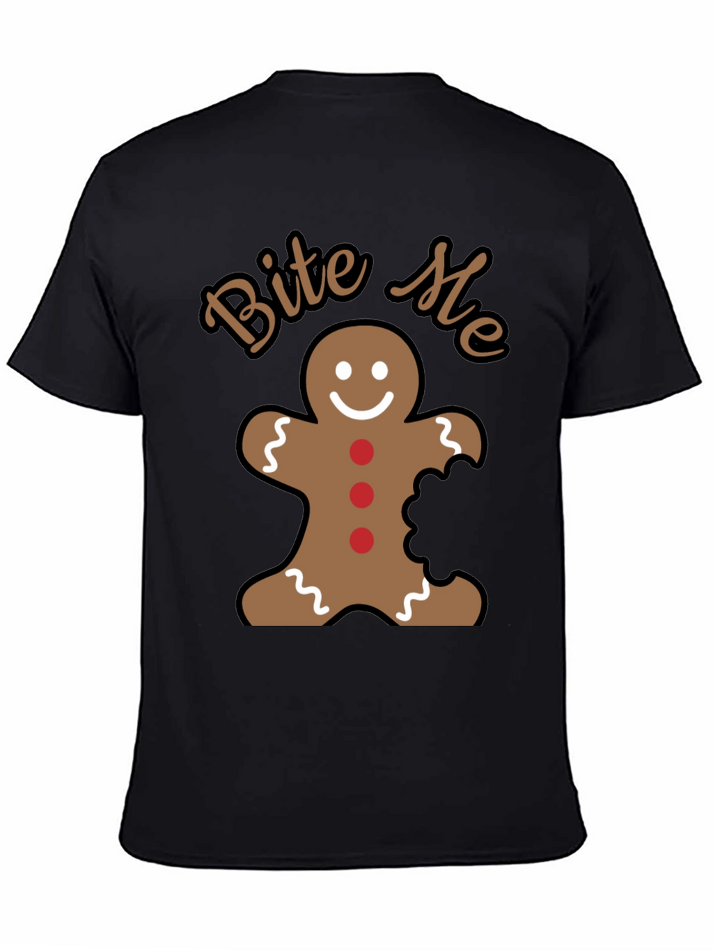 Bite Me Gingerbread Man Funny Christmas Holiday T-Shirt