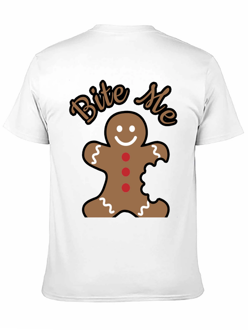Bite Me Gingerbread Man Funny Christmas Holiday T-Shirt
