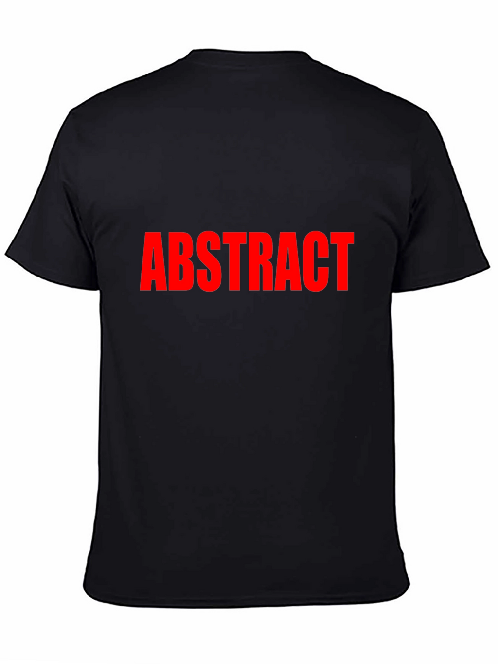 Abstract Red Text Black T-Shirt