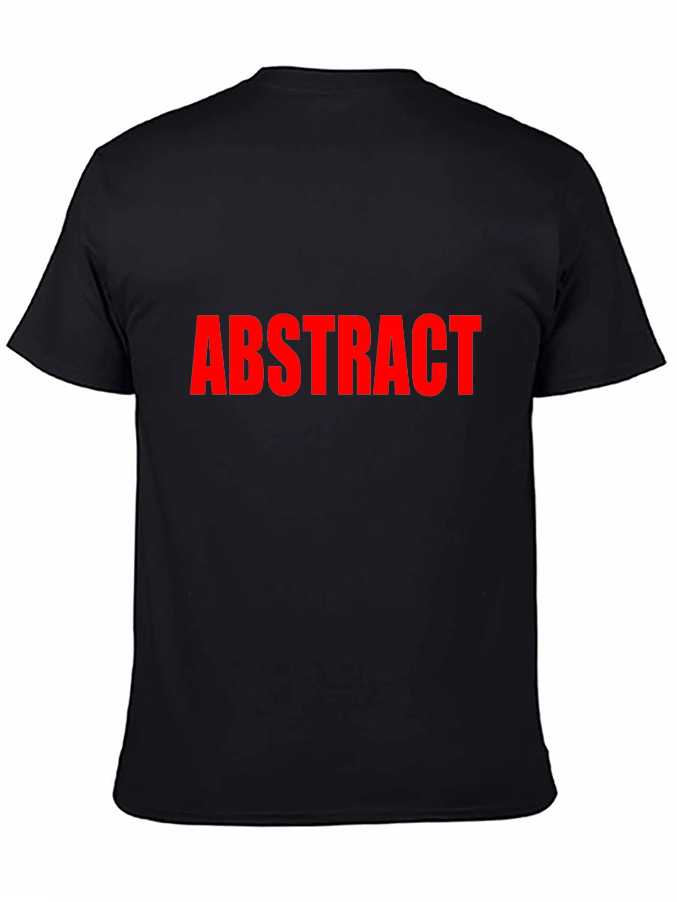 Abstract Red Text Black T-Shirt