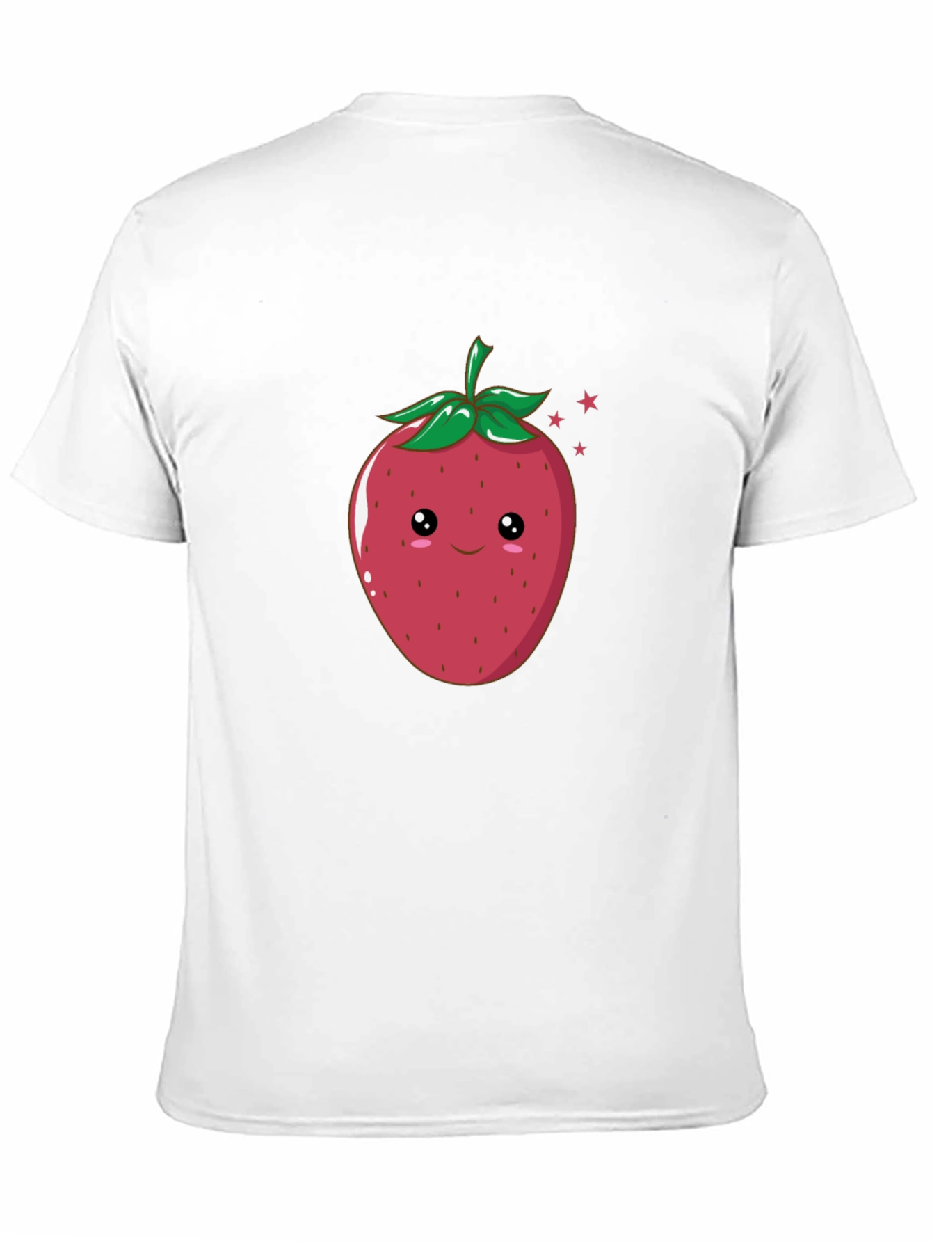 Cute Strawberry Graphic Black T-Shirt