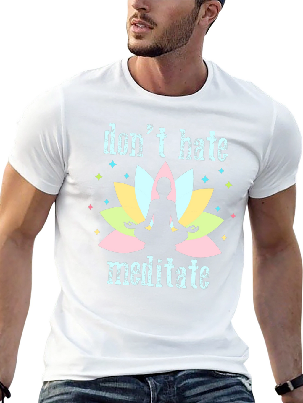 Dont Hate Meditate Black T-Shirt