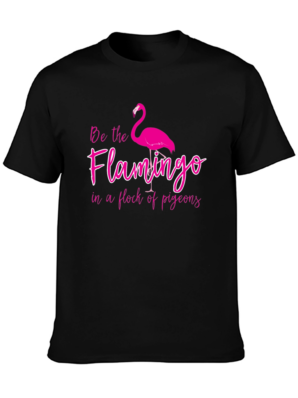 Be the Flamingo Black Graphic Tee