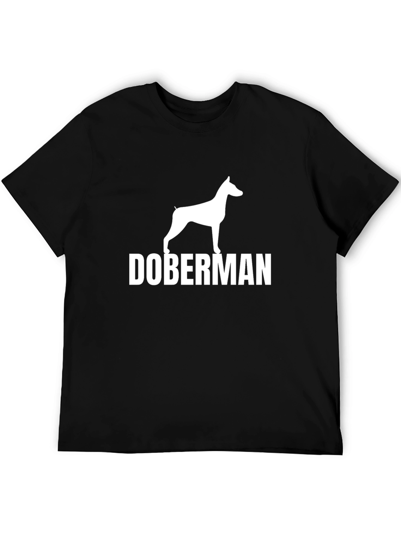 Doberman Dog Breed T-Shirt - Black Cotton Tee
