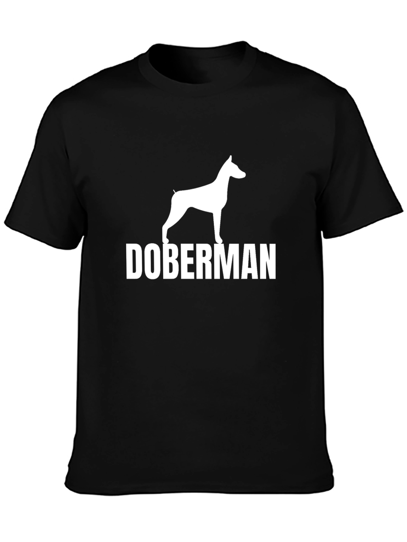 Doberman Dog Breed T-Shirt - Black Cotton Tee