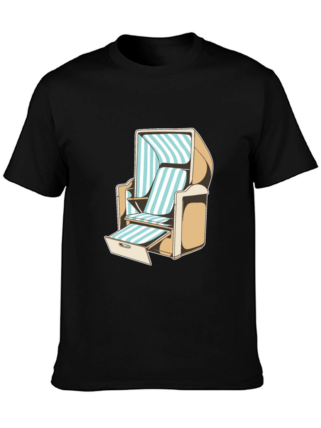 Beach Chair Graphic T-Shirt - Casual Style