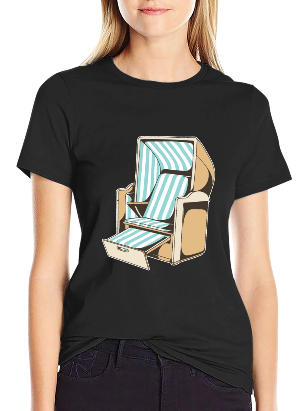 Beach Chair Graphic T-Shirt - Casual Style