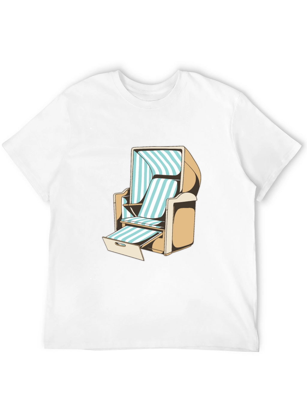 Beach Chair Graphic T-Shirt - Casual Style