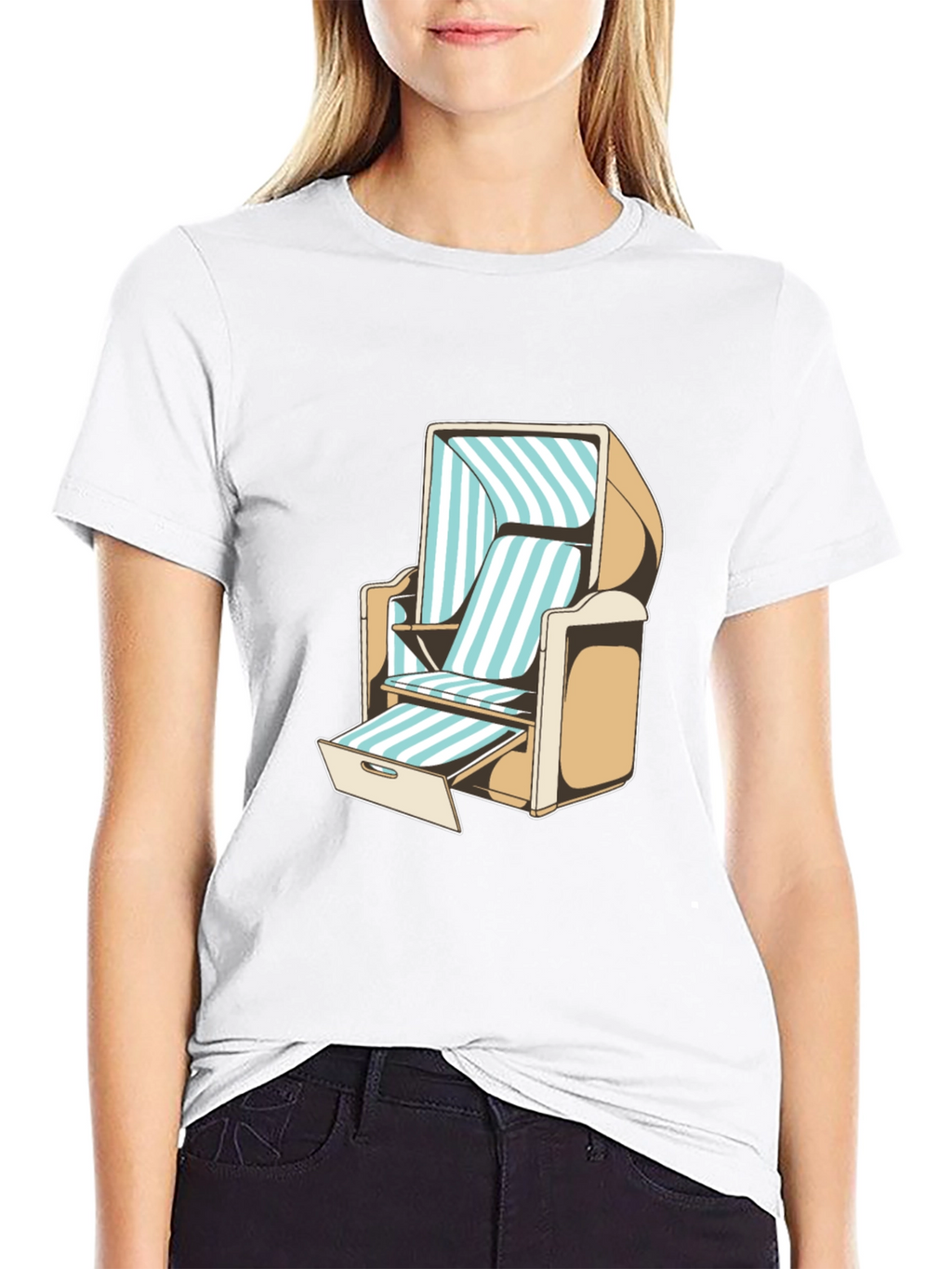 Beach Chair Graphic T-Shirt - Casual Style