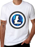 Litecoin Crypto T-Shirt - Black Round Neck