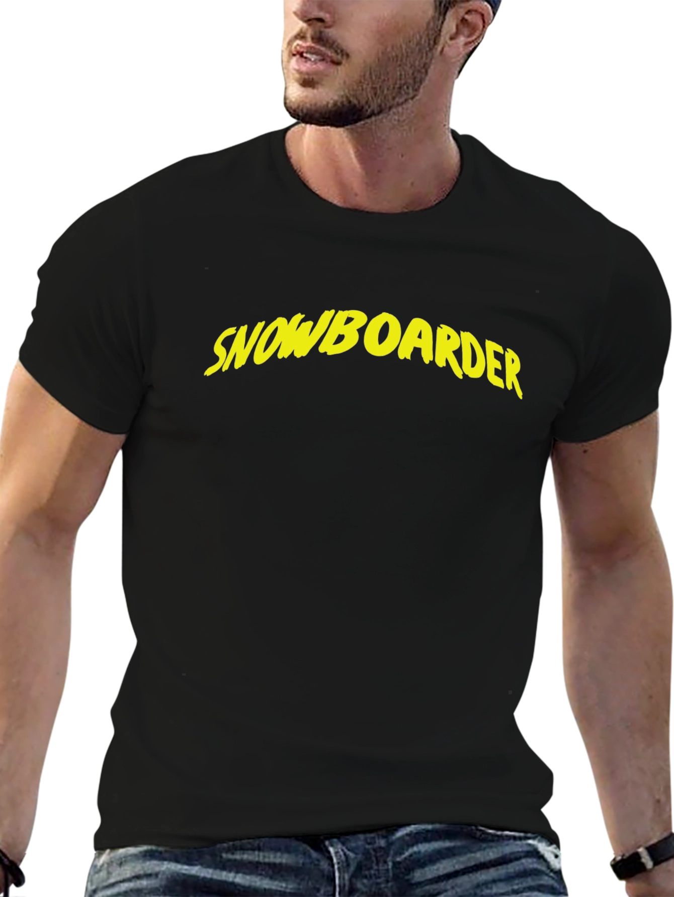 Snowboarder Graphic Black T-Shirt