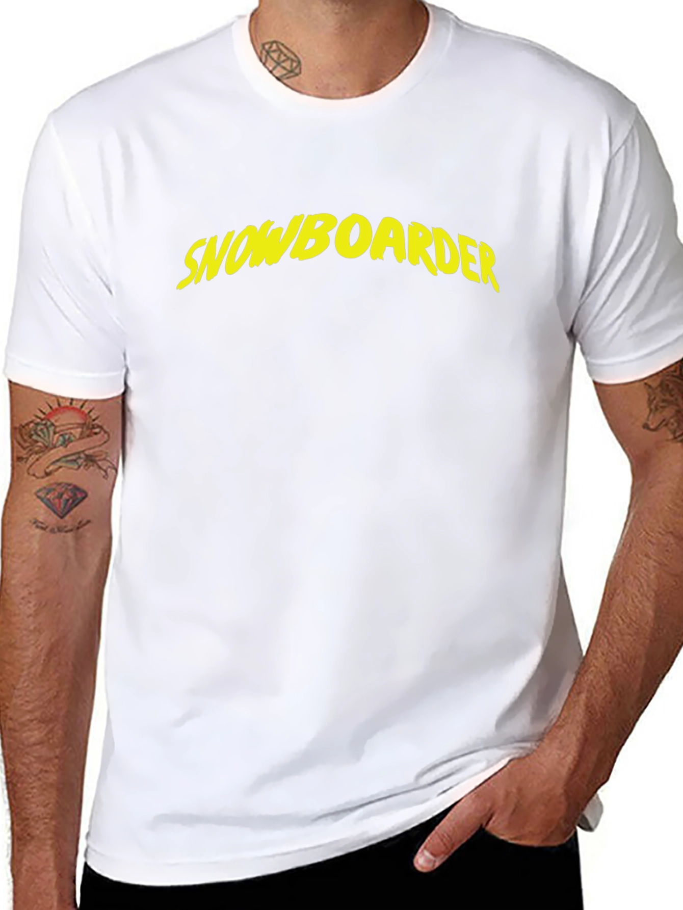 Snowboarder Graphic Black T-Shirt