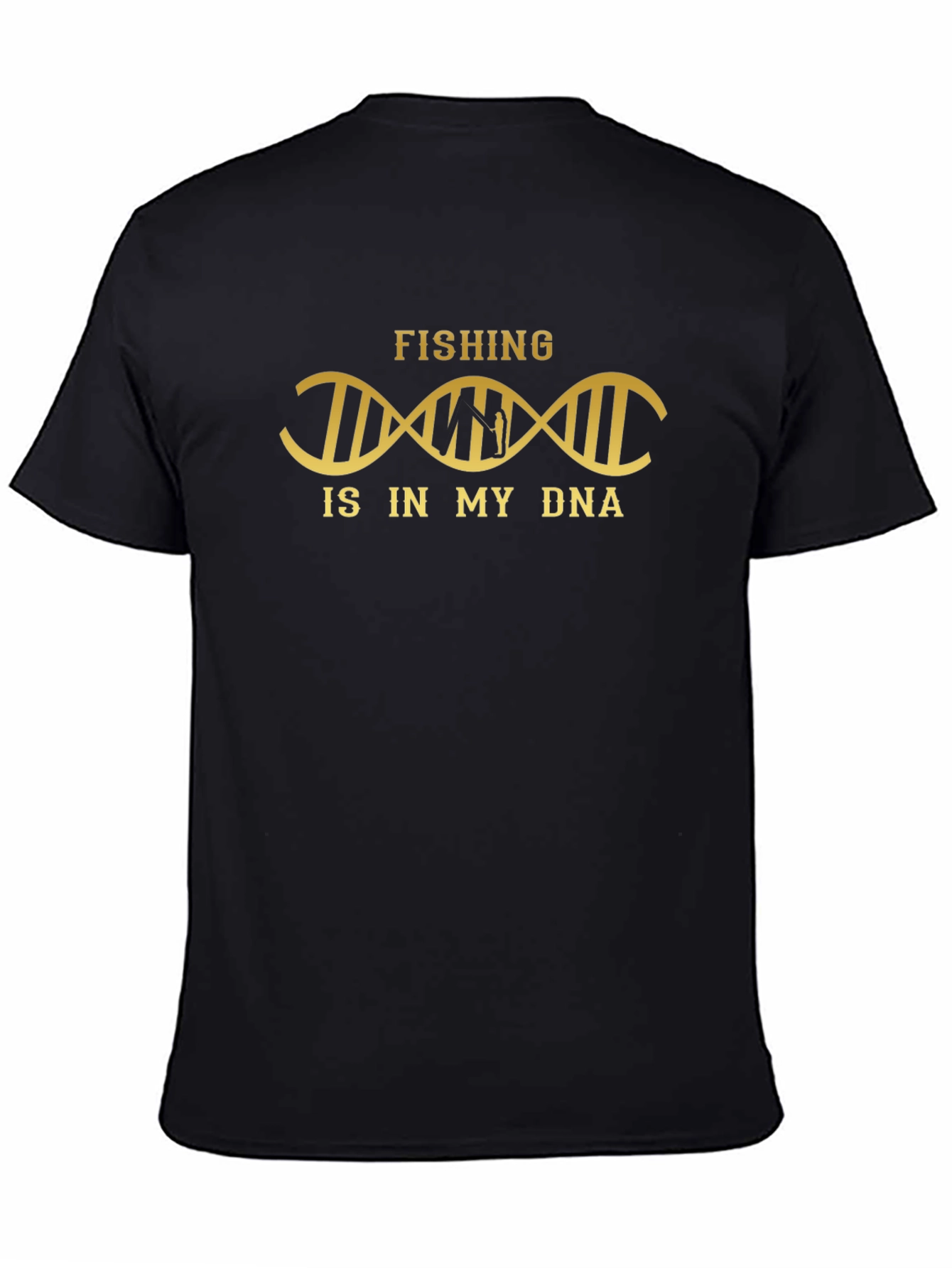 Fishing is in My DNA Black T-Shirt