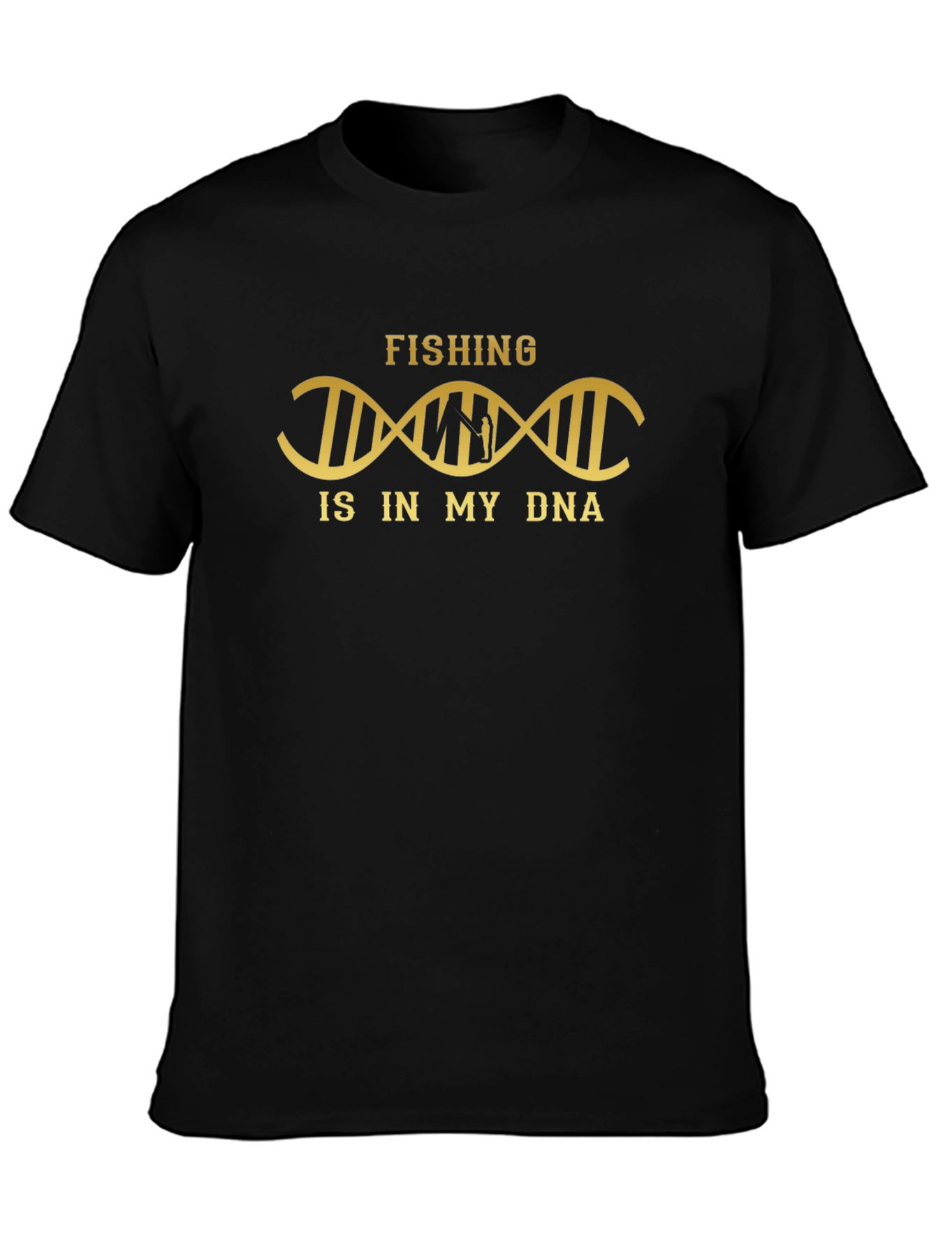 Fishing is in My DNA Black T-Shirt