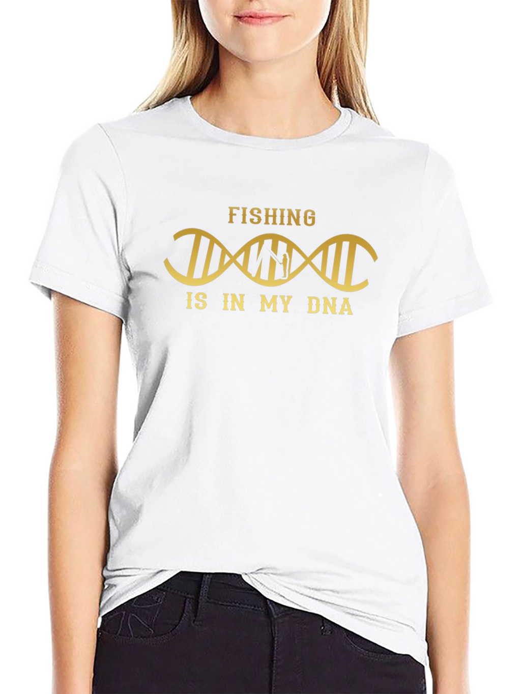 Fishing is in My DNA Black T-Shirt