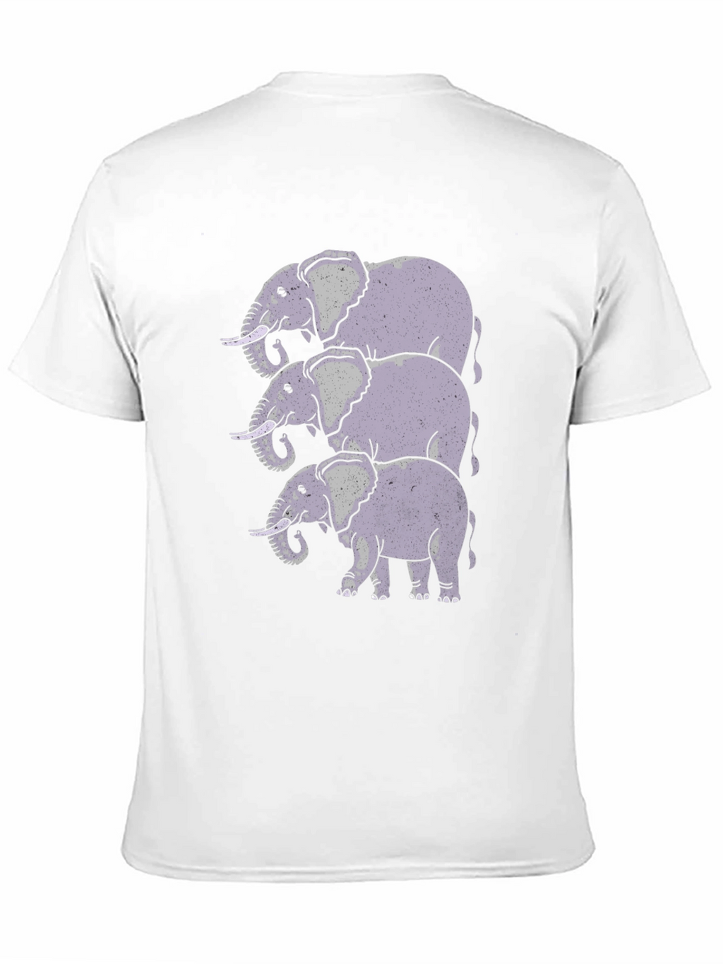 Stacked Elephant Graphic Print Black T-Shirt
