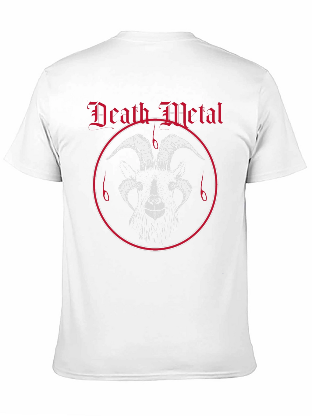 Death Metal Goat Graphic Tee - Black Cotton T-Shirt