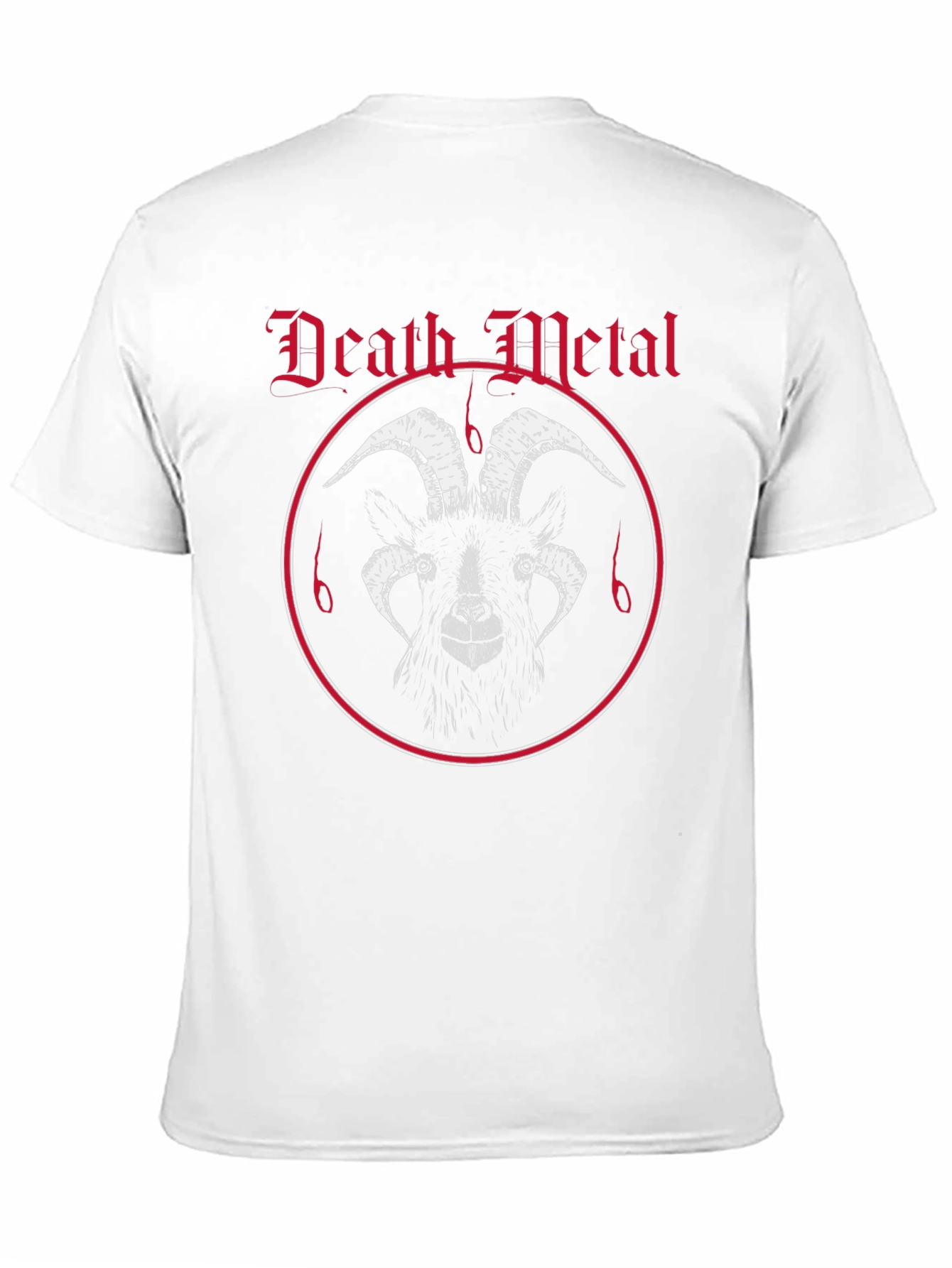Death Metal Goat Graphic Tee - Black Cotton T-Shirt