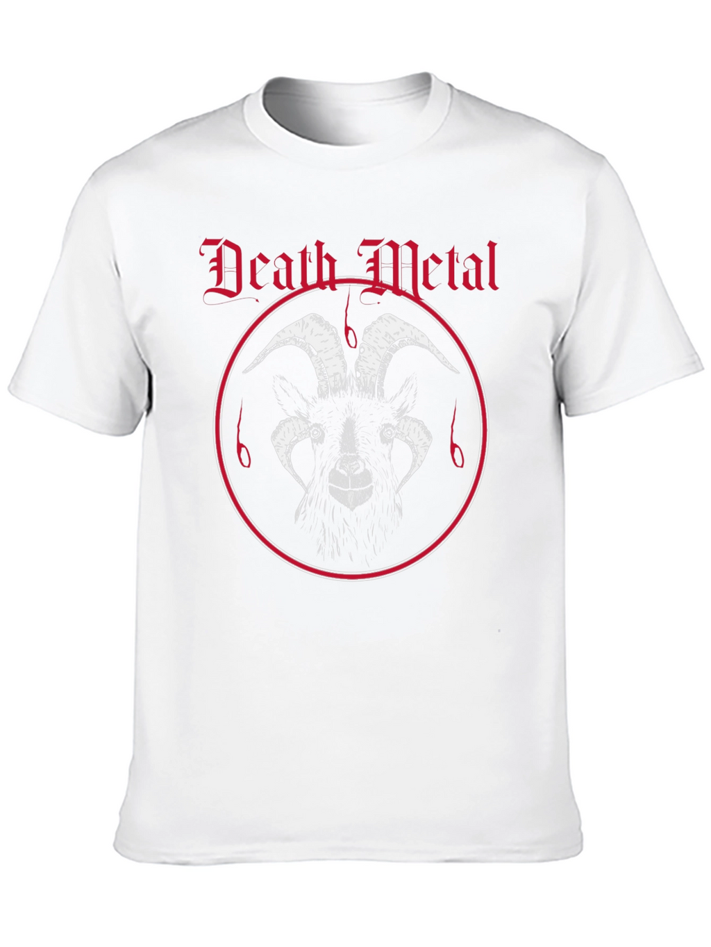 Death Metal Goat Graphic Tee - Black Cotton T-Shirt