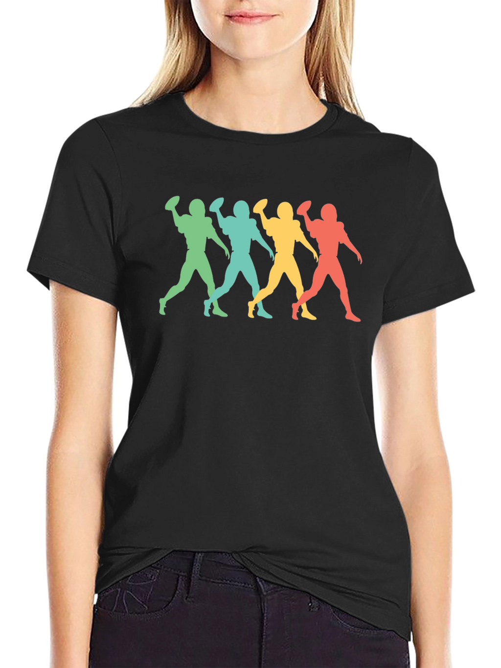 Retro Football Player Graphic Tee
