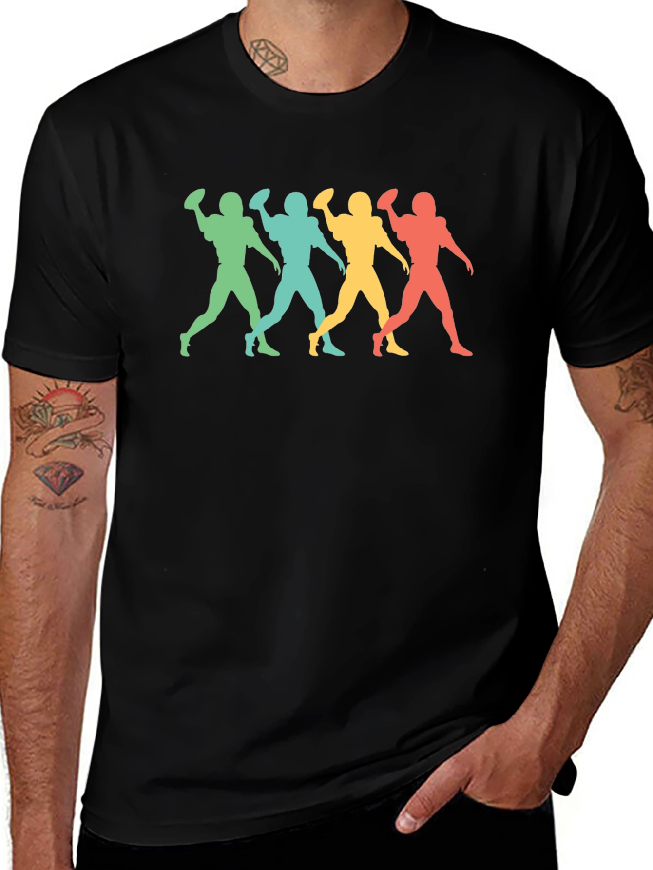 Retro Football Player Graphic Tee