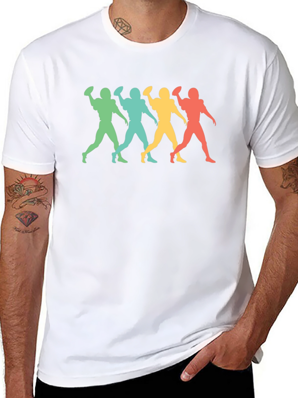 Retro Football Player Graphic Tee