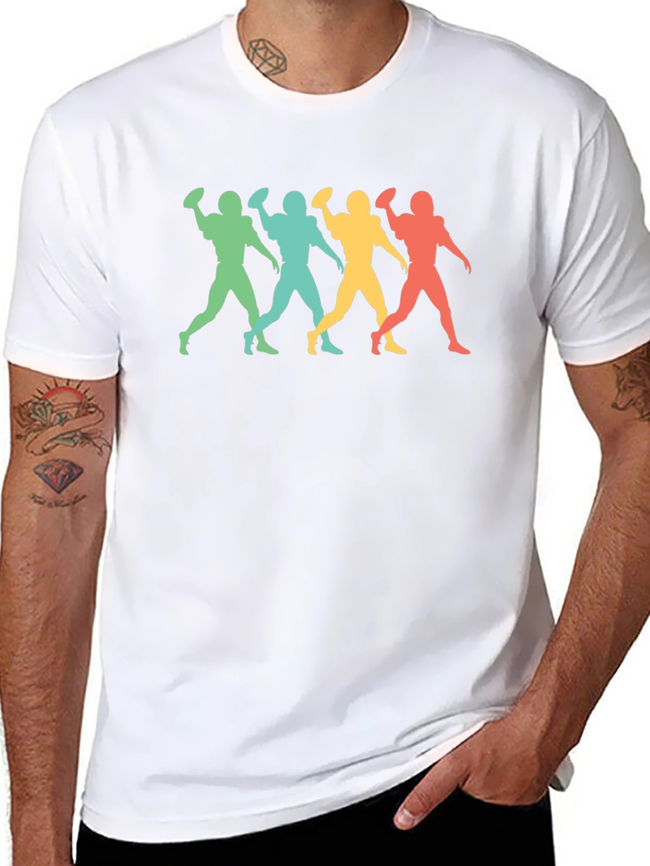 Retro Football Player Graphic Tee